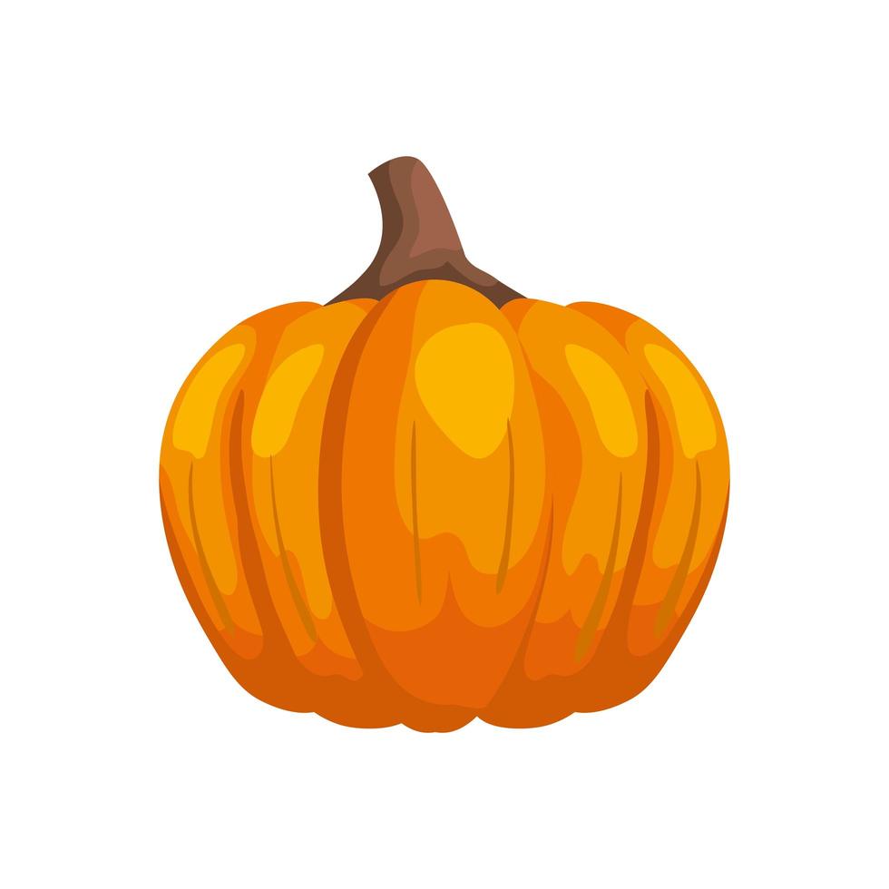 temporada otoño calabaza icono aislado vector