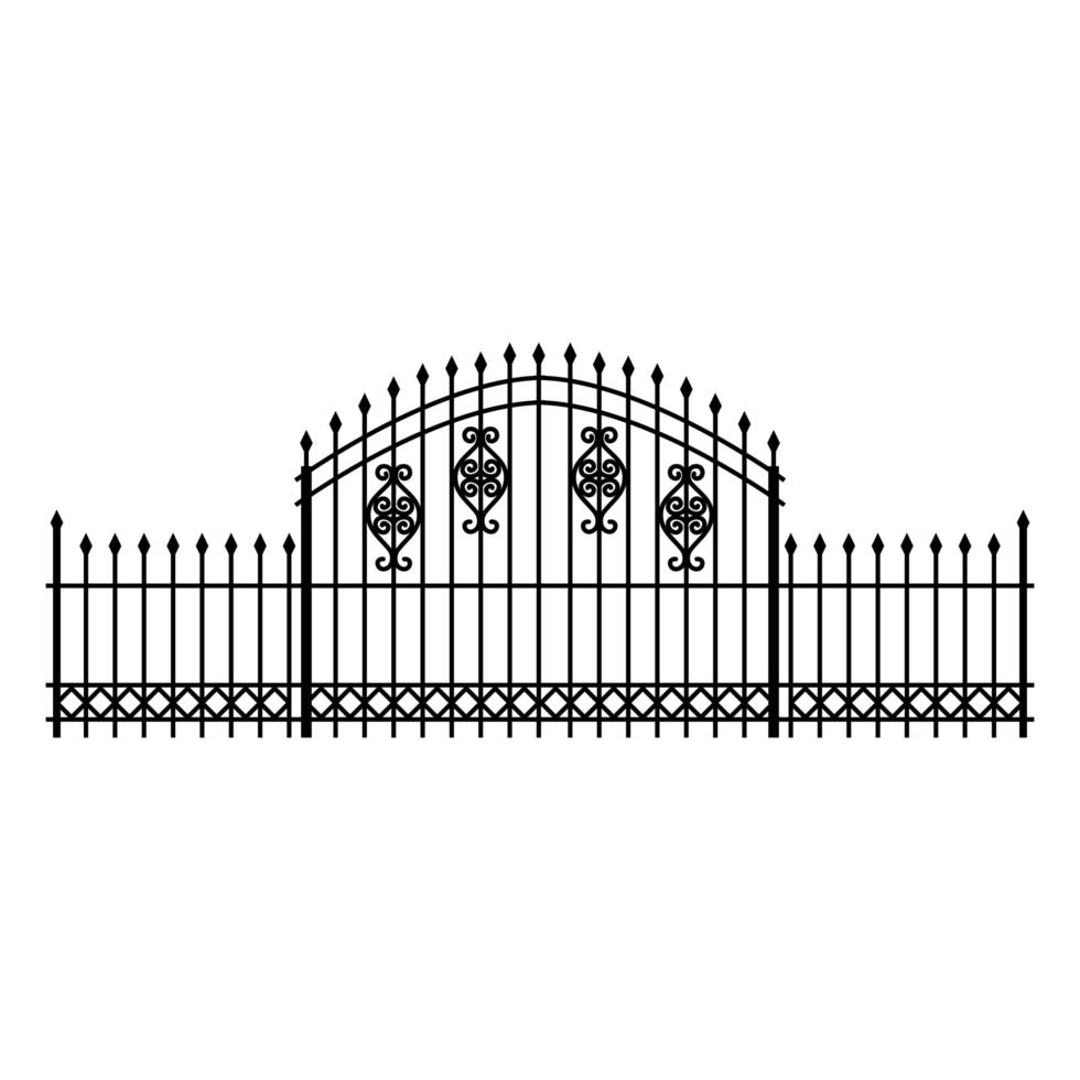 fence iron cemetery isolated icon vector