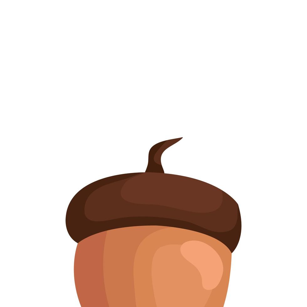 season autumn nut isolated icon vector