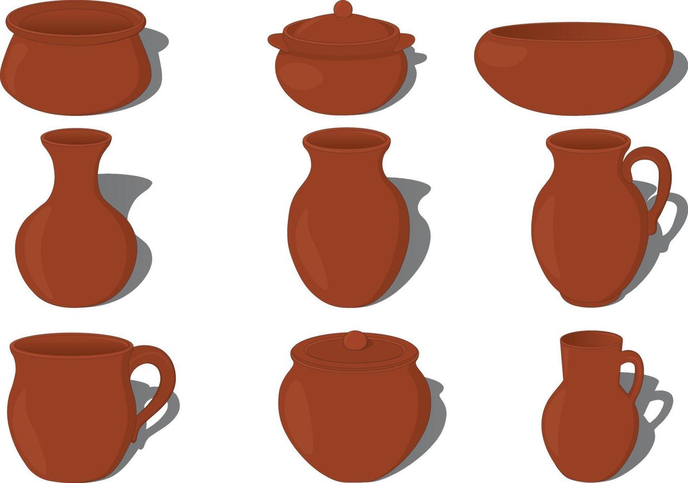 Ilustración de vector de colección de cerámica de cerámica