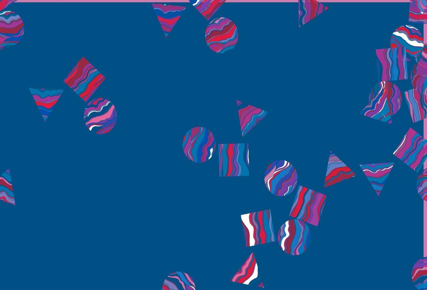 Light Blue, Red vector cover in polygonal style with circles.