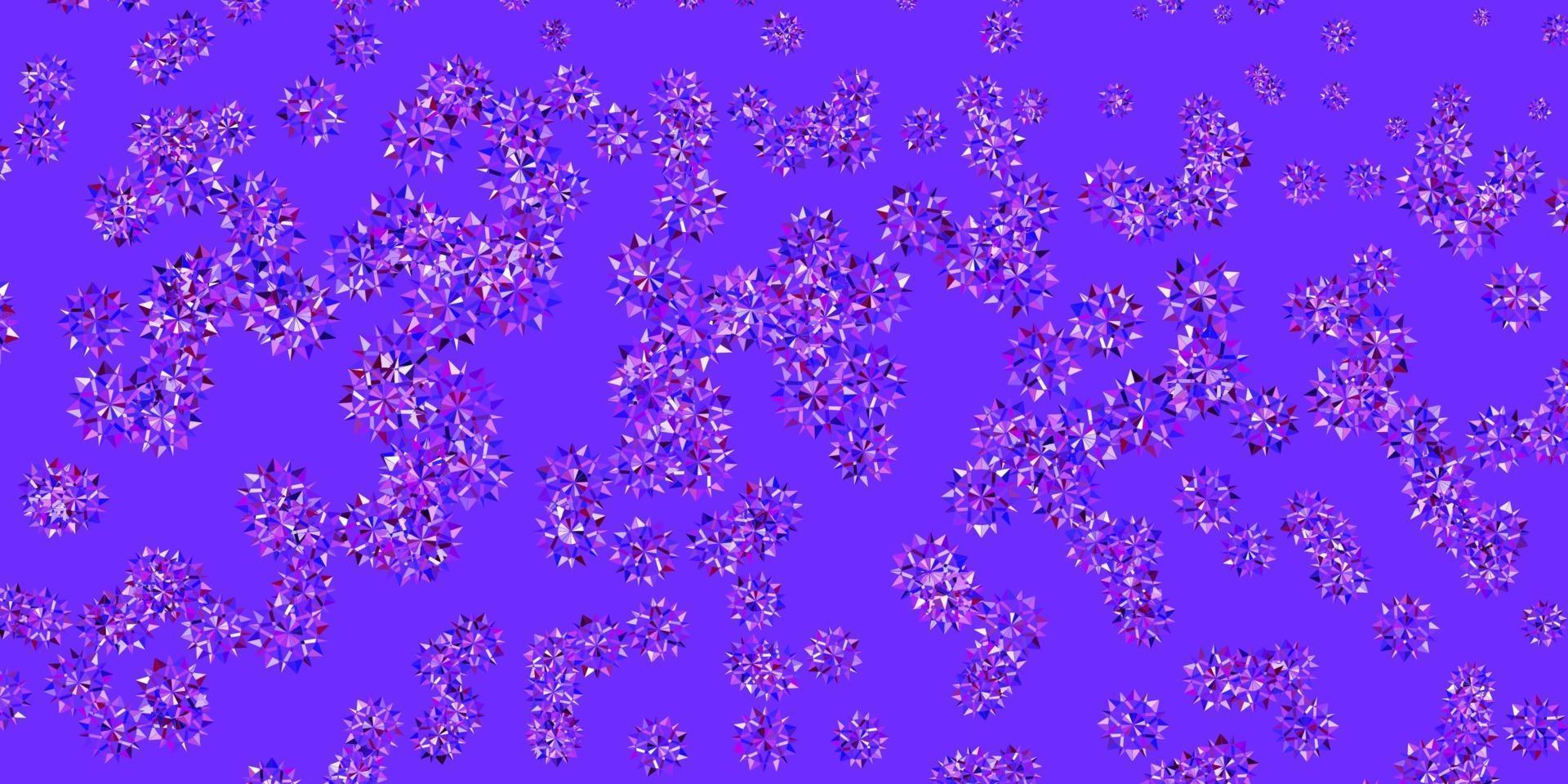 Light Purple vector background with christmas snowflakes.