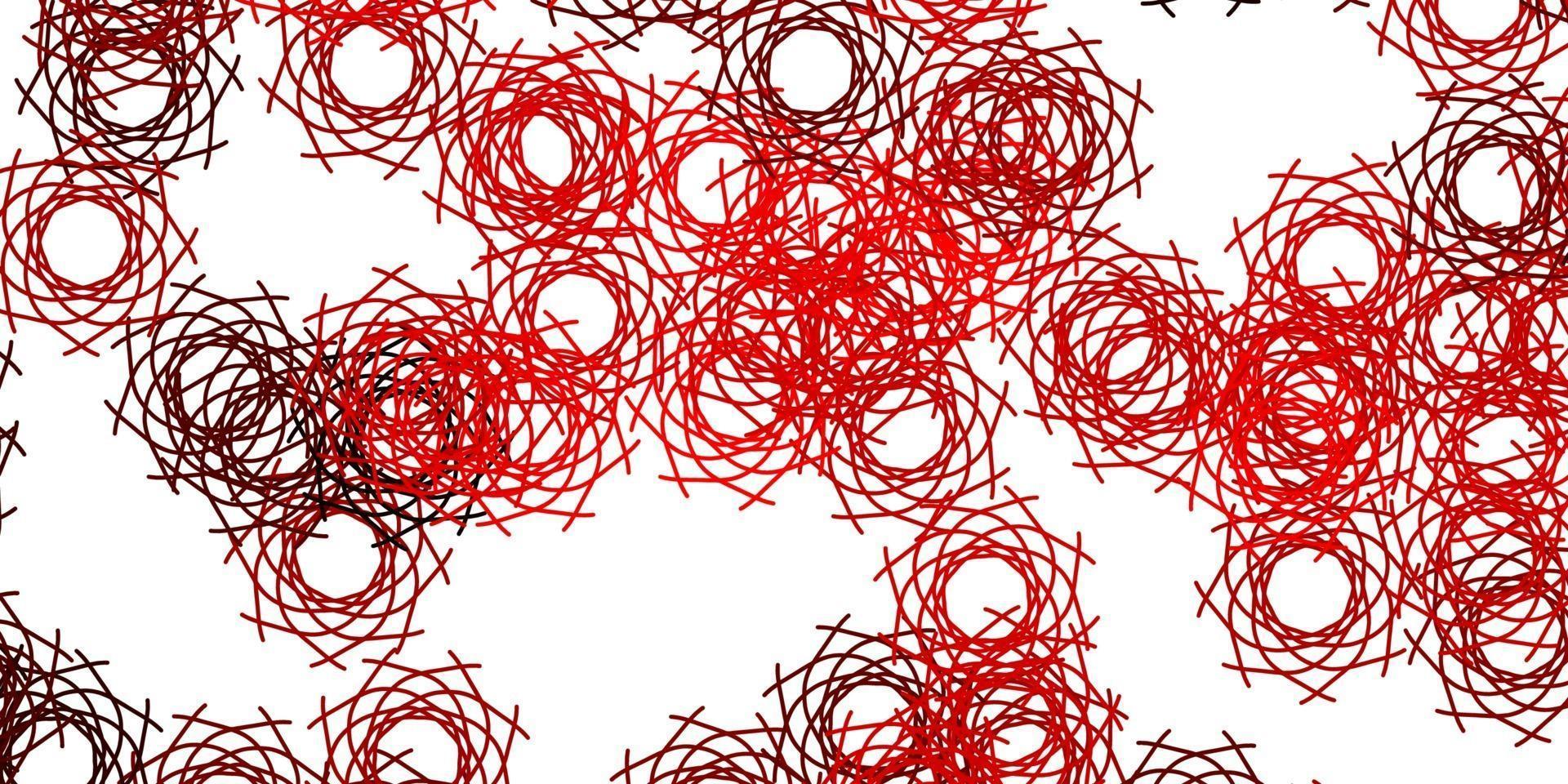 Light Red vector texture with memphis shapes.