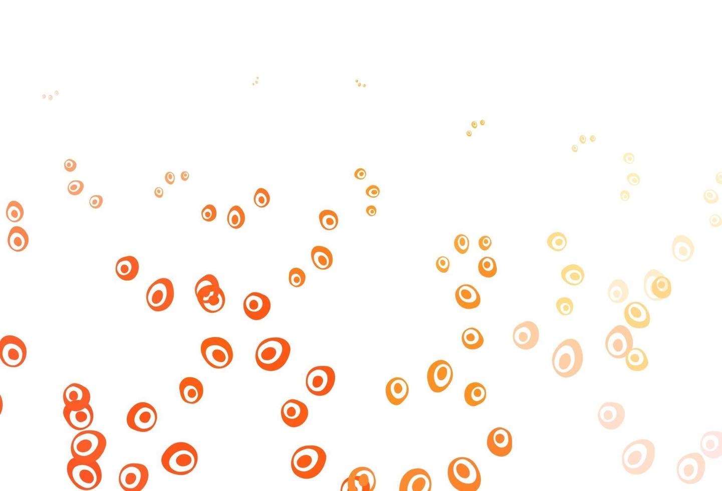 Light Yellow, Orange vector pattern with spheres.