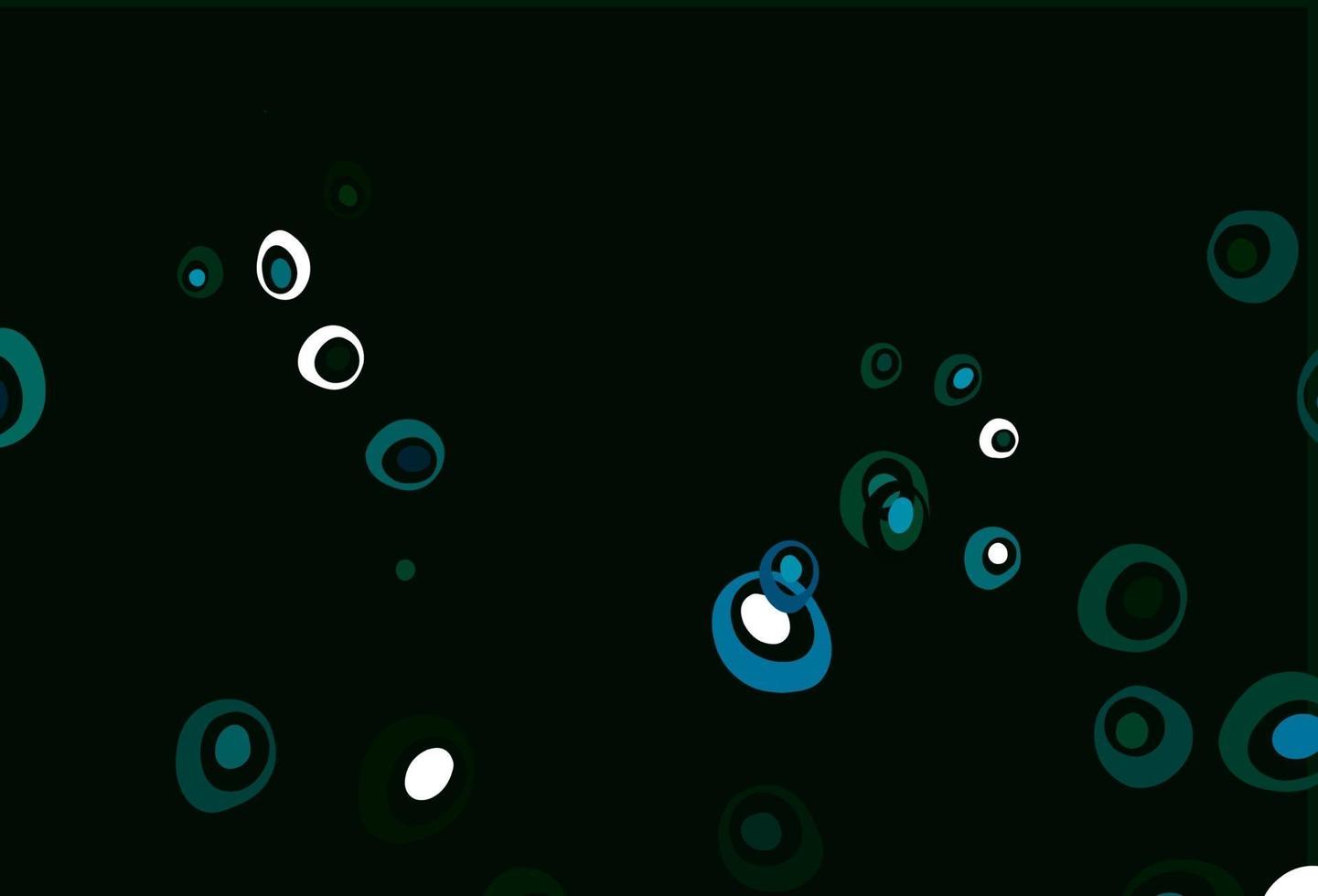 Fondo de vector azul claro, verde con burbujas.