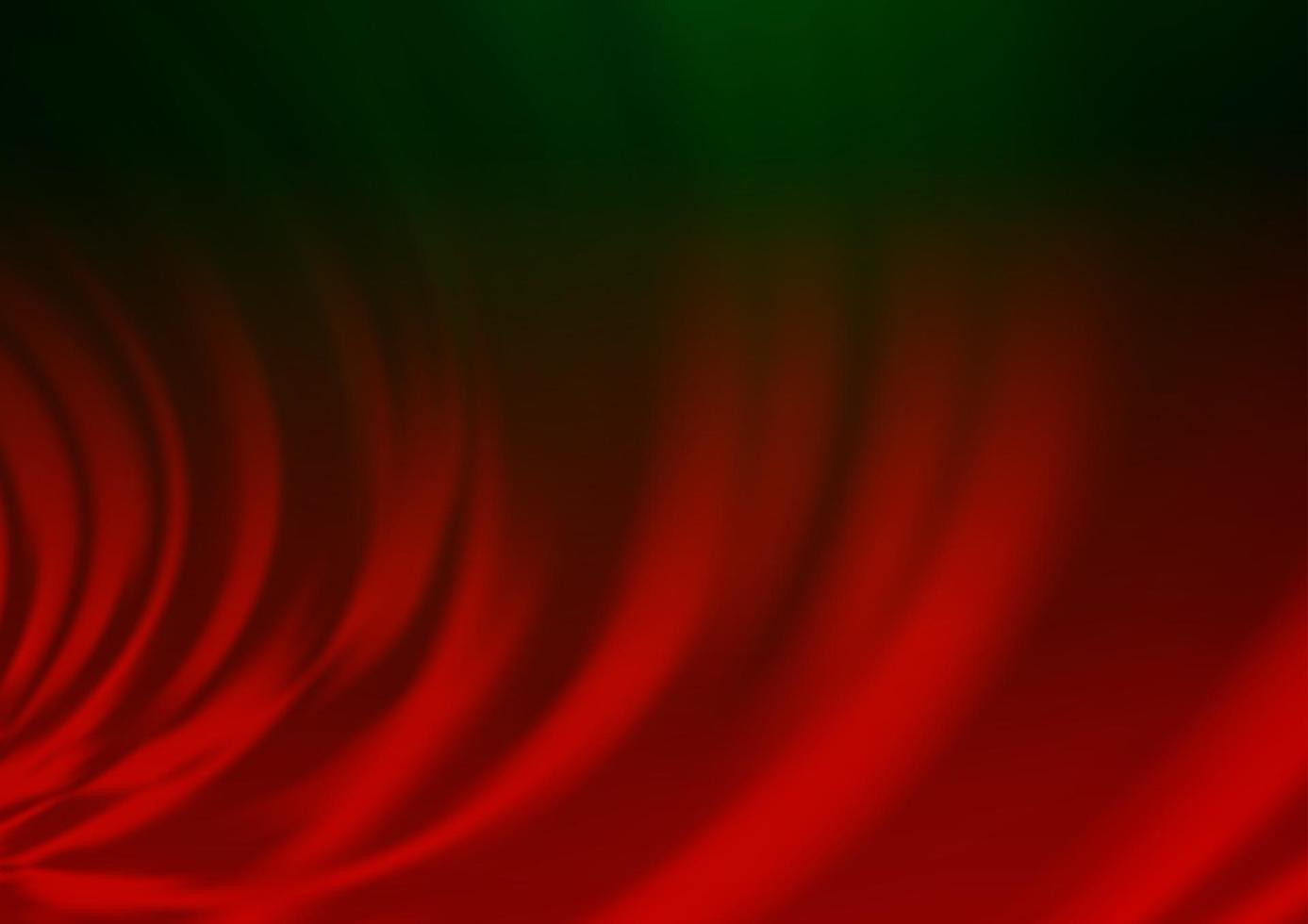 Dark Green, Red vector blurred shine abstract pattern.