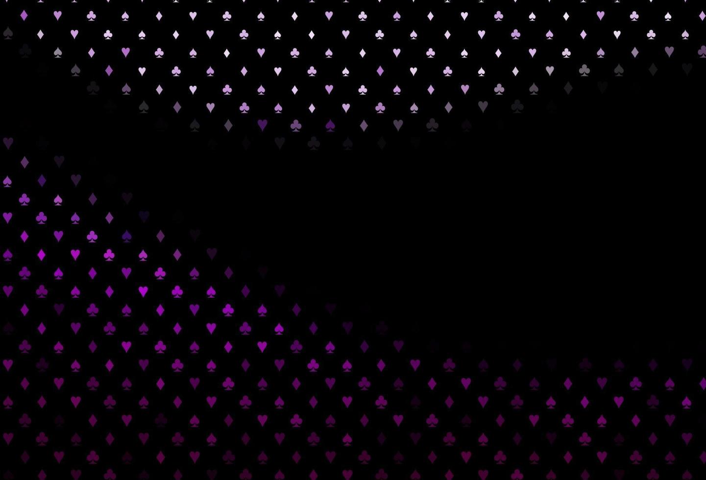 Dark purple vector template with poker symbols.