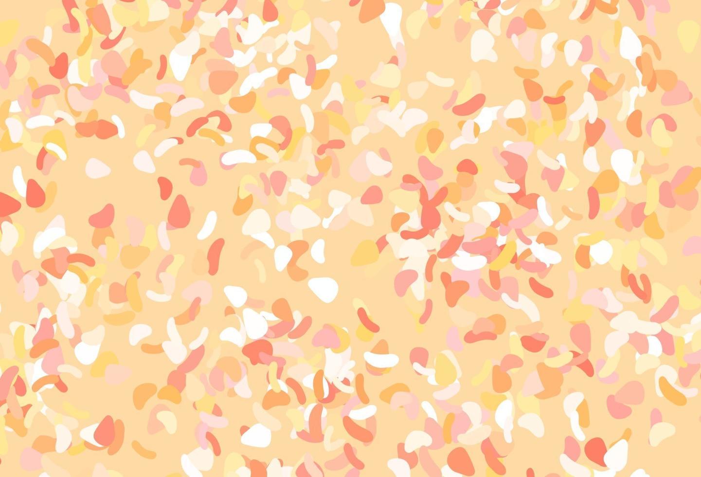 Light yellow, orange vector pattern with chaotic shapes.