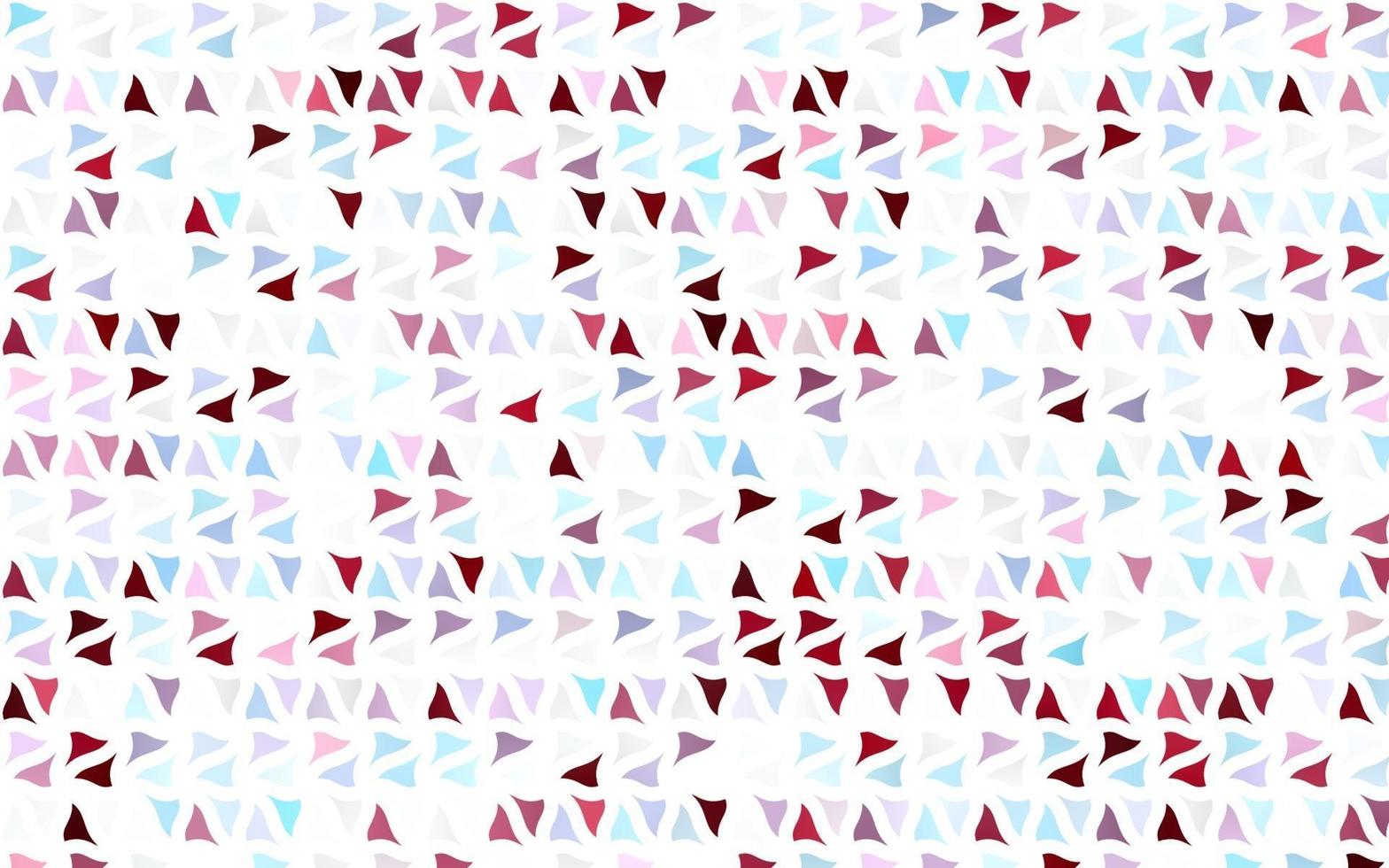diseño de vector azul claro, rojo con líneas, triángulos.