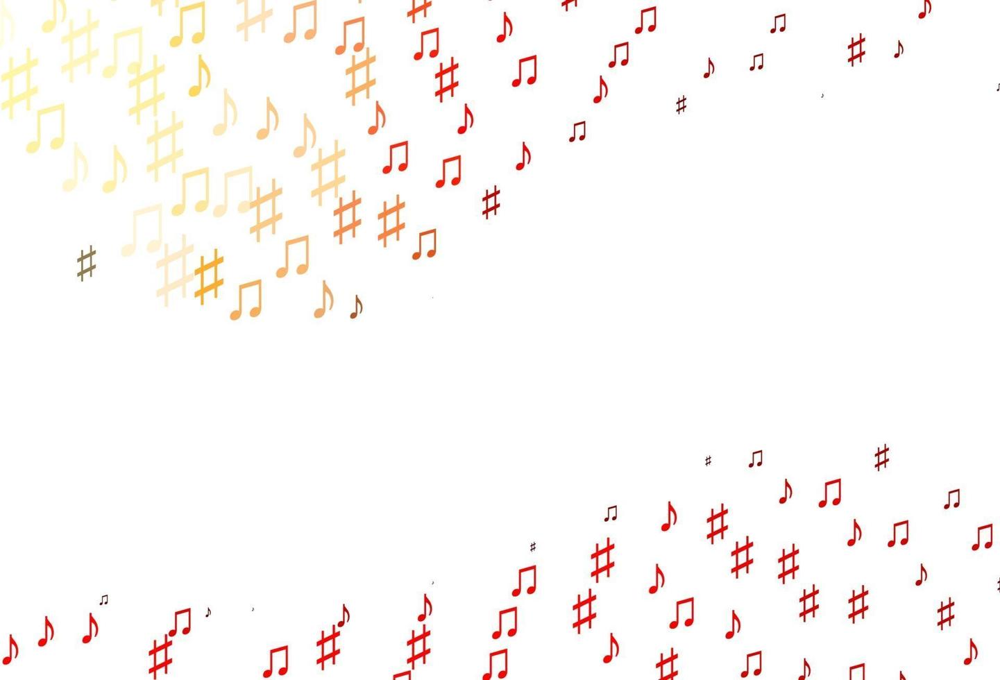 Light Red vector template with musical symbols.