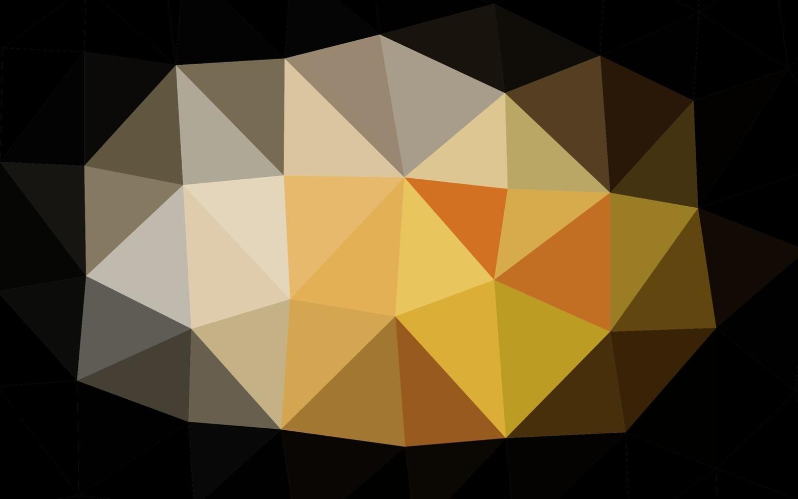 Light Yellow, Orange vector polygonal background.