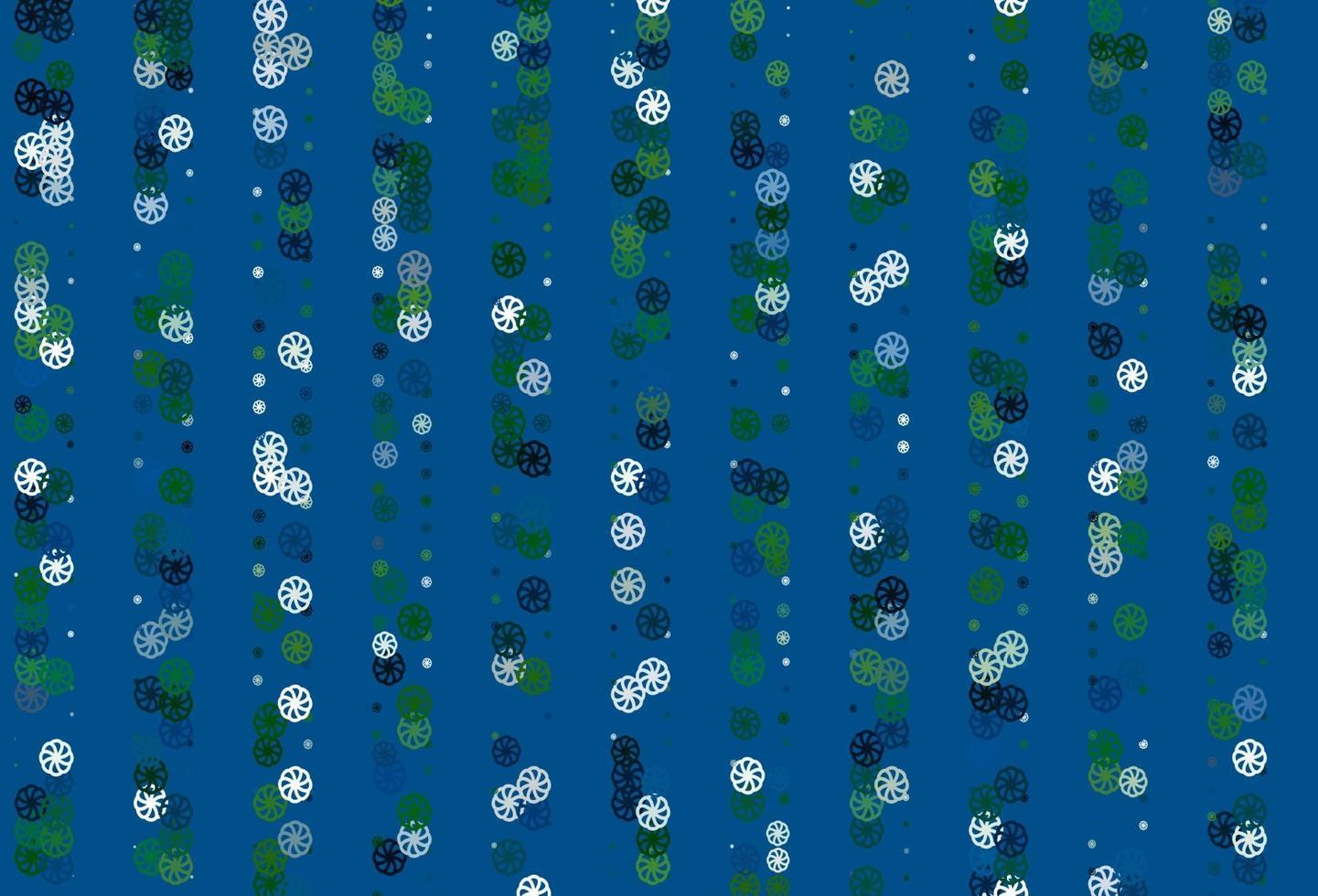 Light Blue, Green vector texture with colored snowflakes.