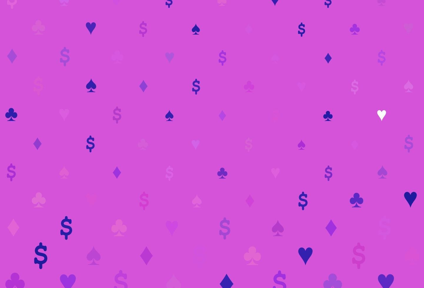 Fondo de vector de color rosa claro, azul con signos de tarjetas.