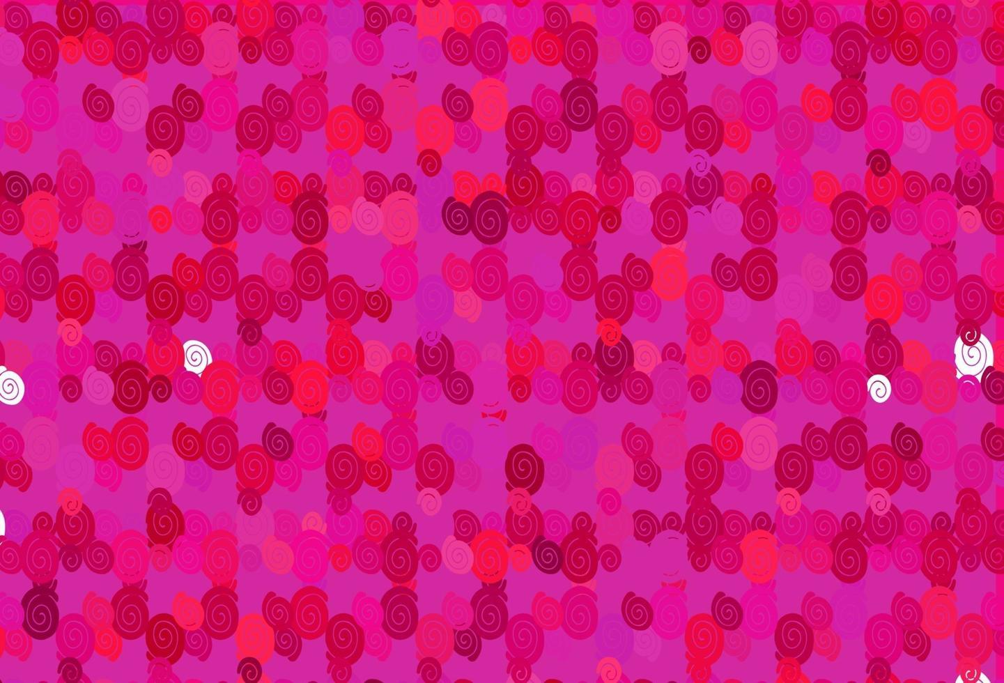 Fondo de vector violeta, rosa claro con formas de burbujas.