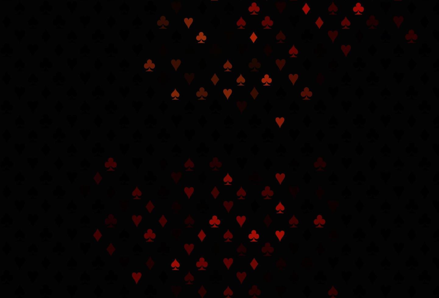 Dark red vector texture with playing cards.