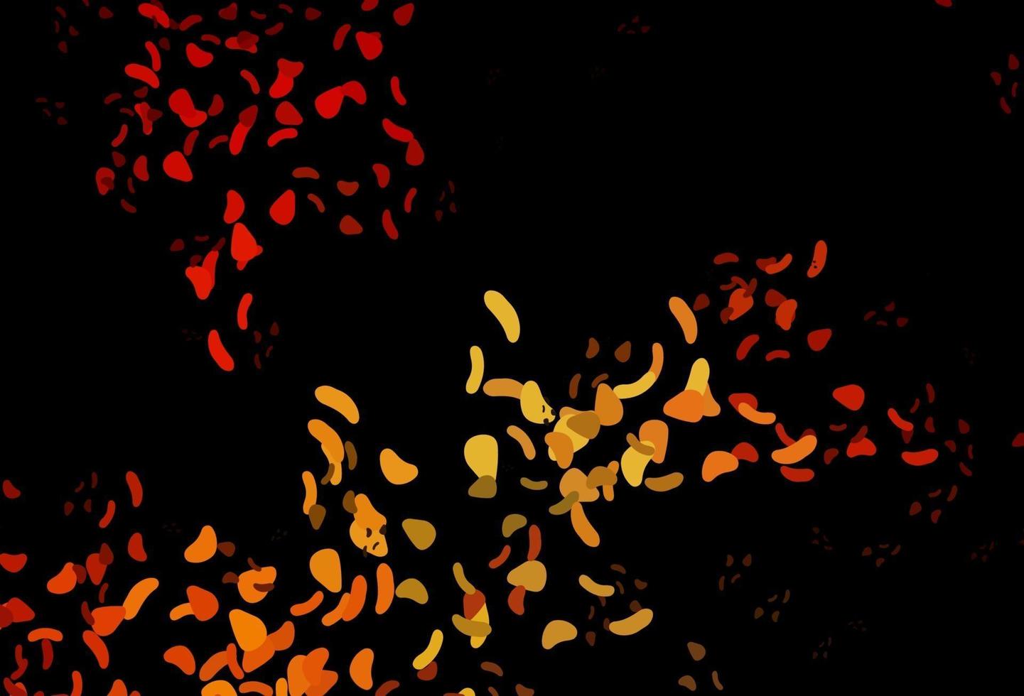 Dark Red, Yellow vector background with abstract forms.