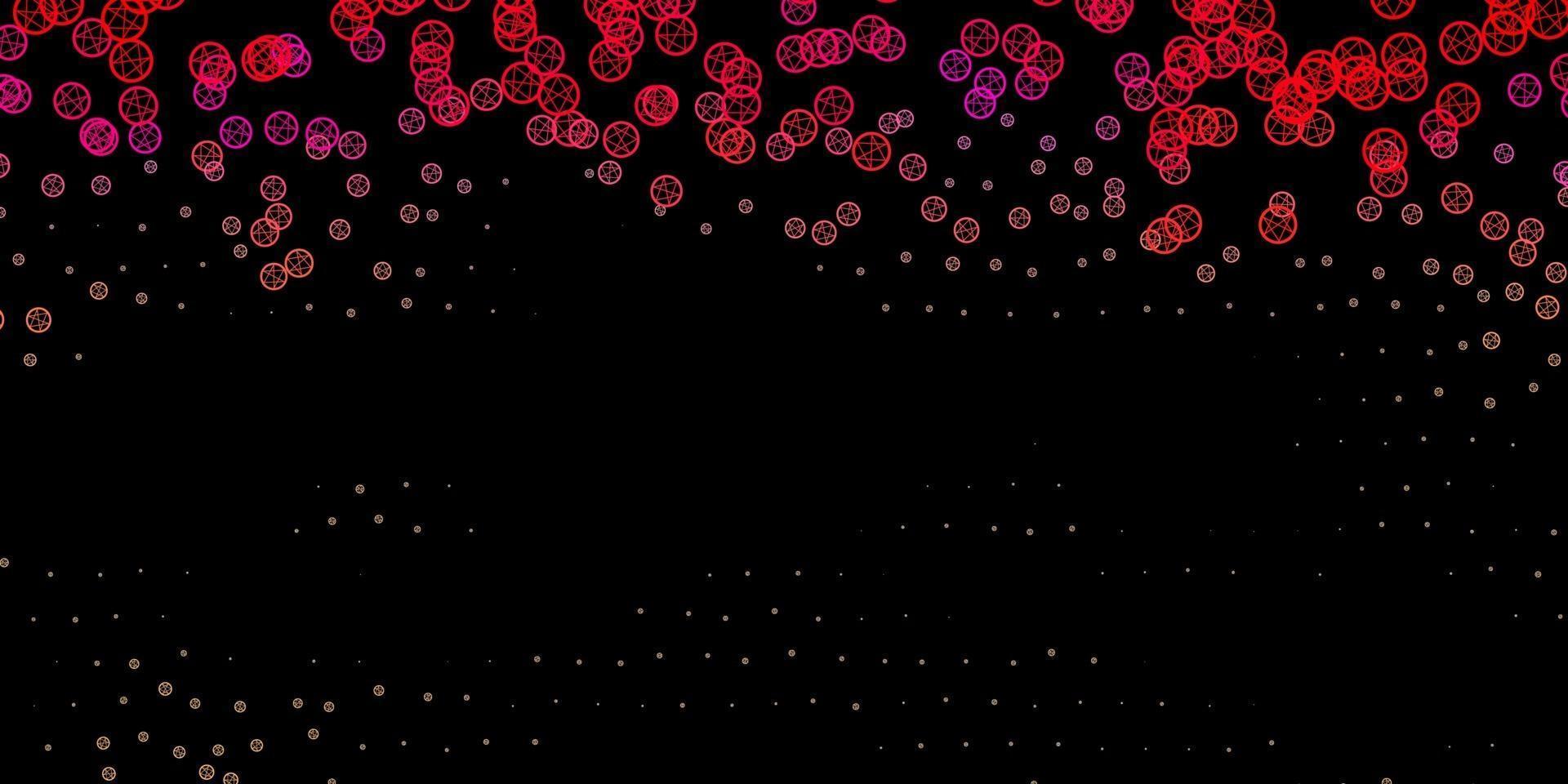 Dark Red vector texture with religion symbols.