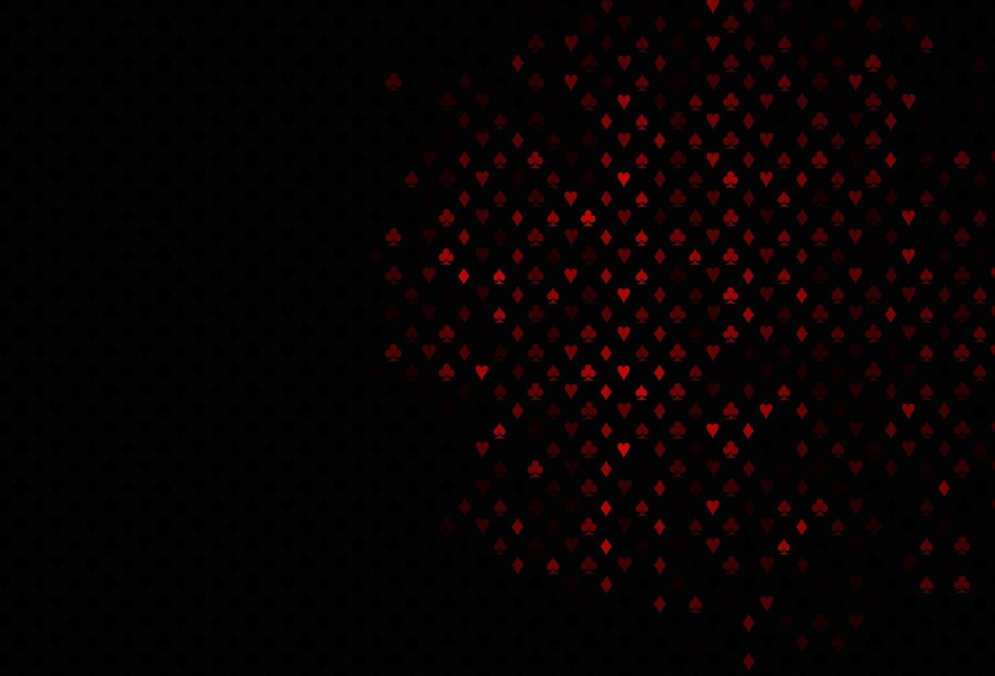 Dark red vector texture with playing cards.