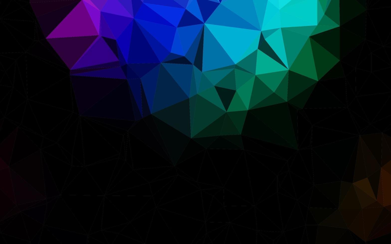 Dark Multicolor, Rainbow vector triangle mosaic texture.