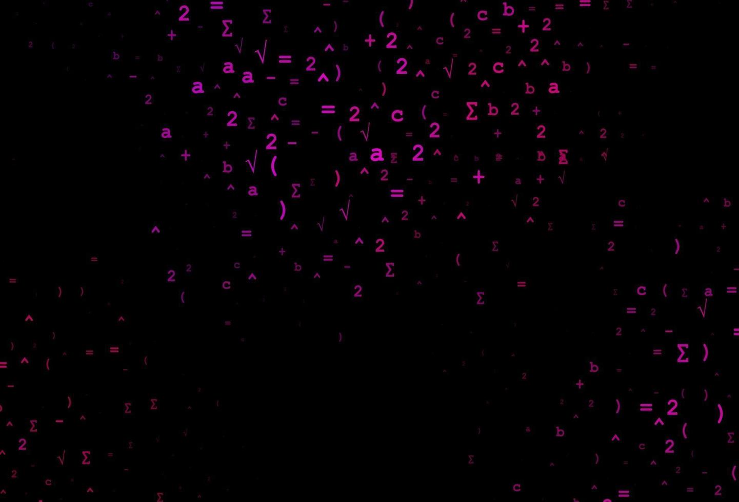Dark Purple vector texture with mathematic symbols.