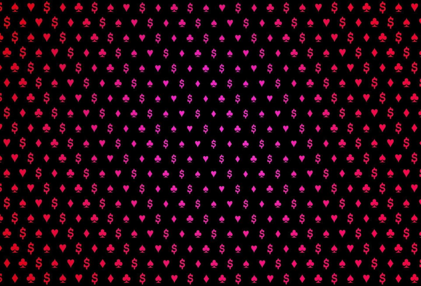 Dark pink vector pattern with symbol of cards.