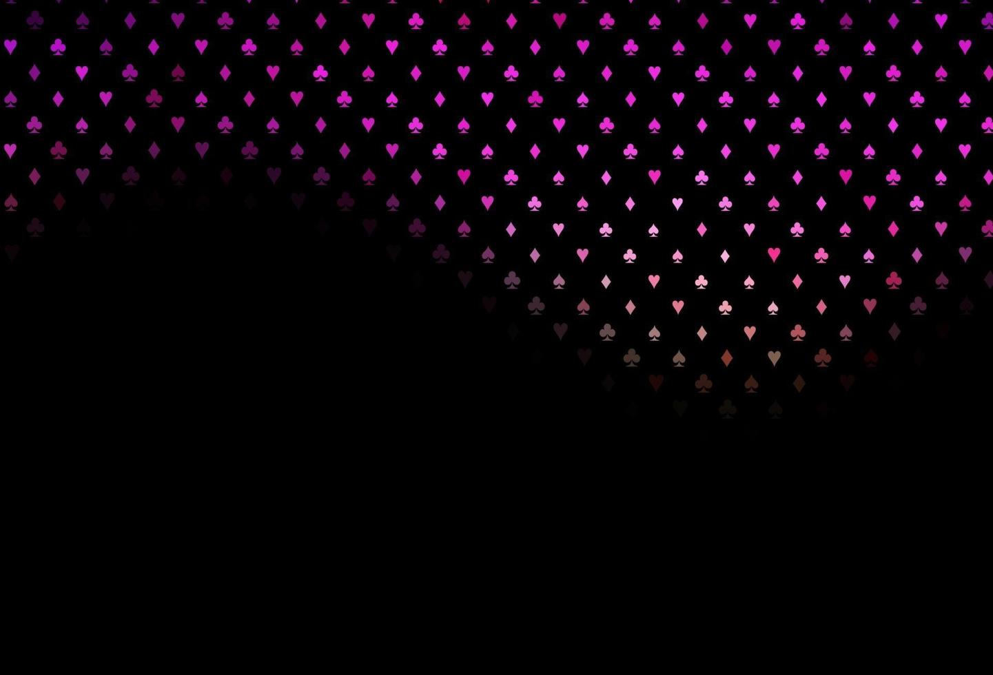 Dark pink, yellow vector template with poker symbols.