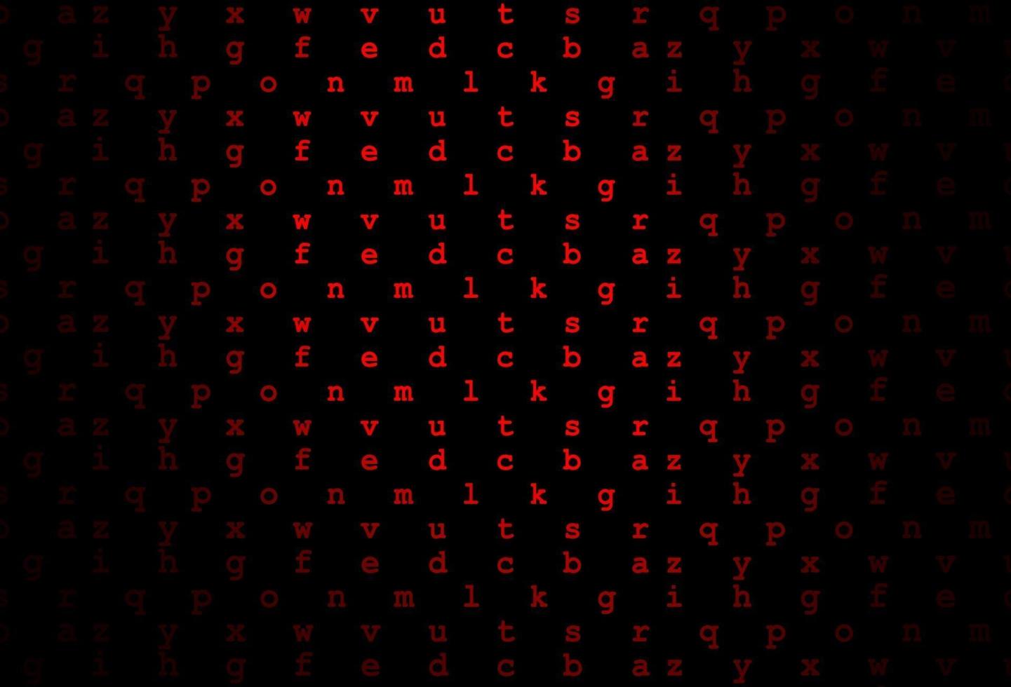 Dark red vector pattern with ABC symbols.