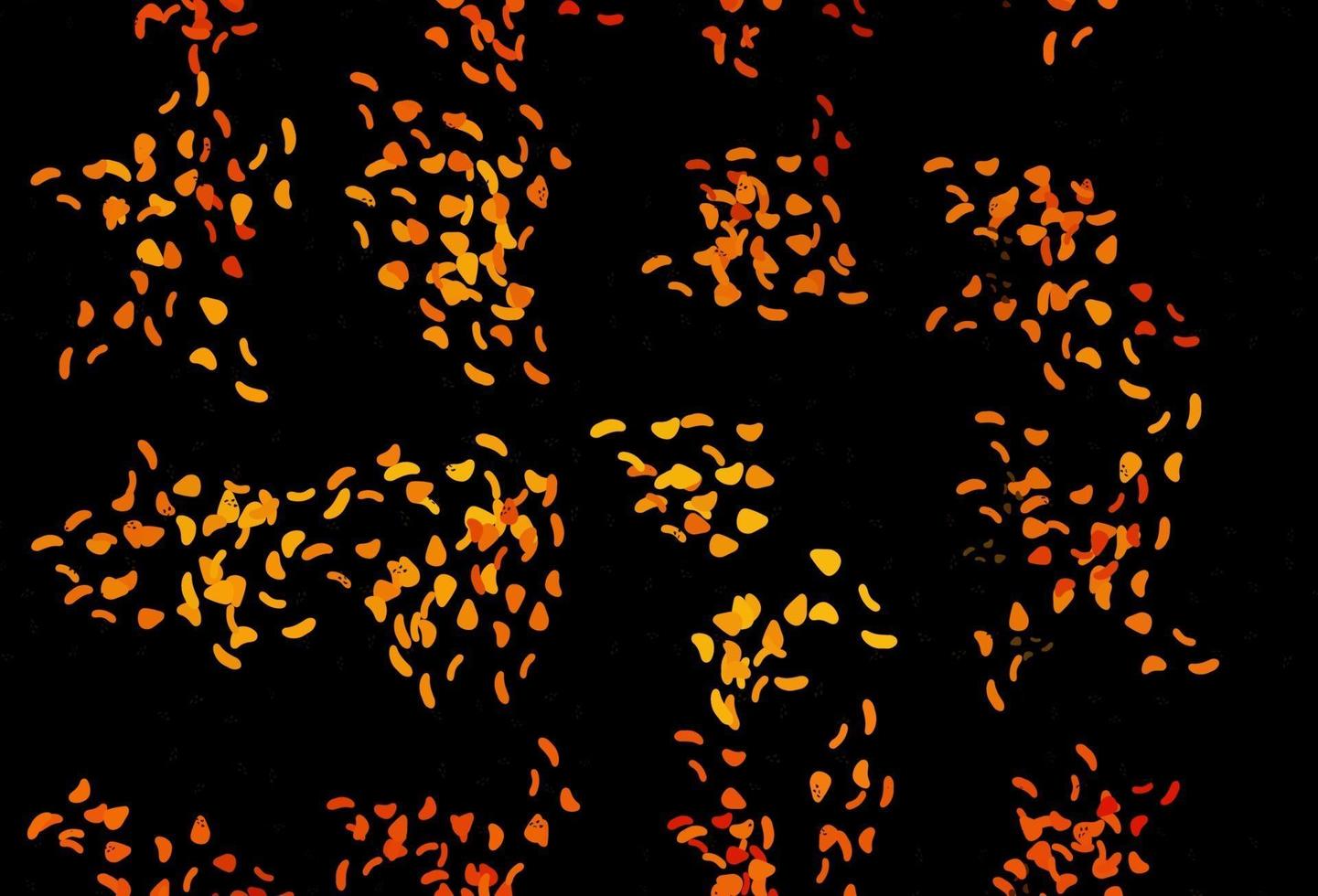 Dark Orange vector background with abstract forms.