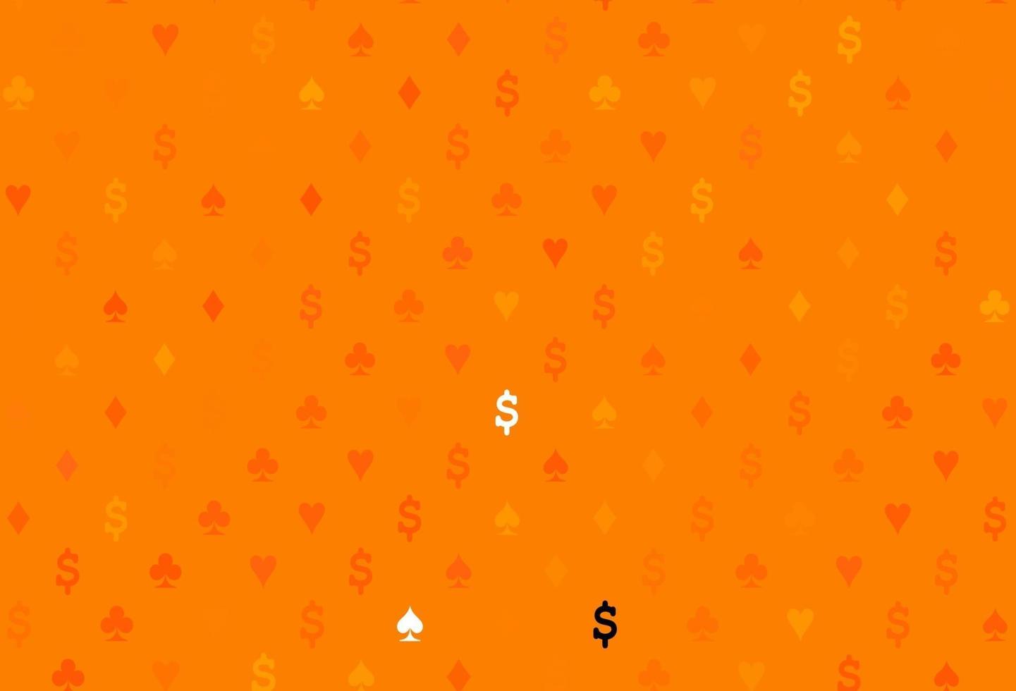 diseño de vector naranja claro con elementos de tarjetas.