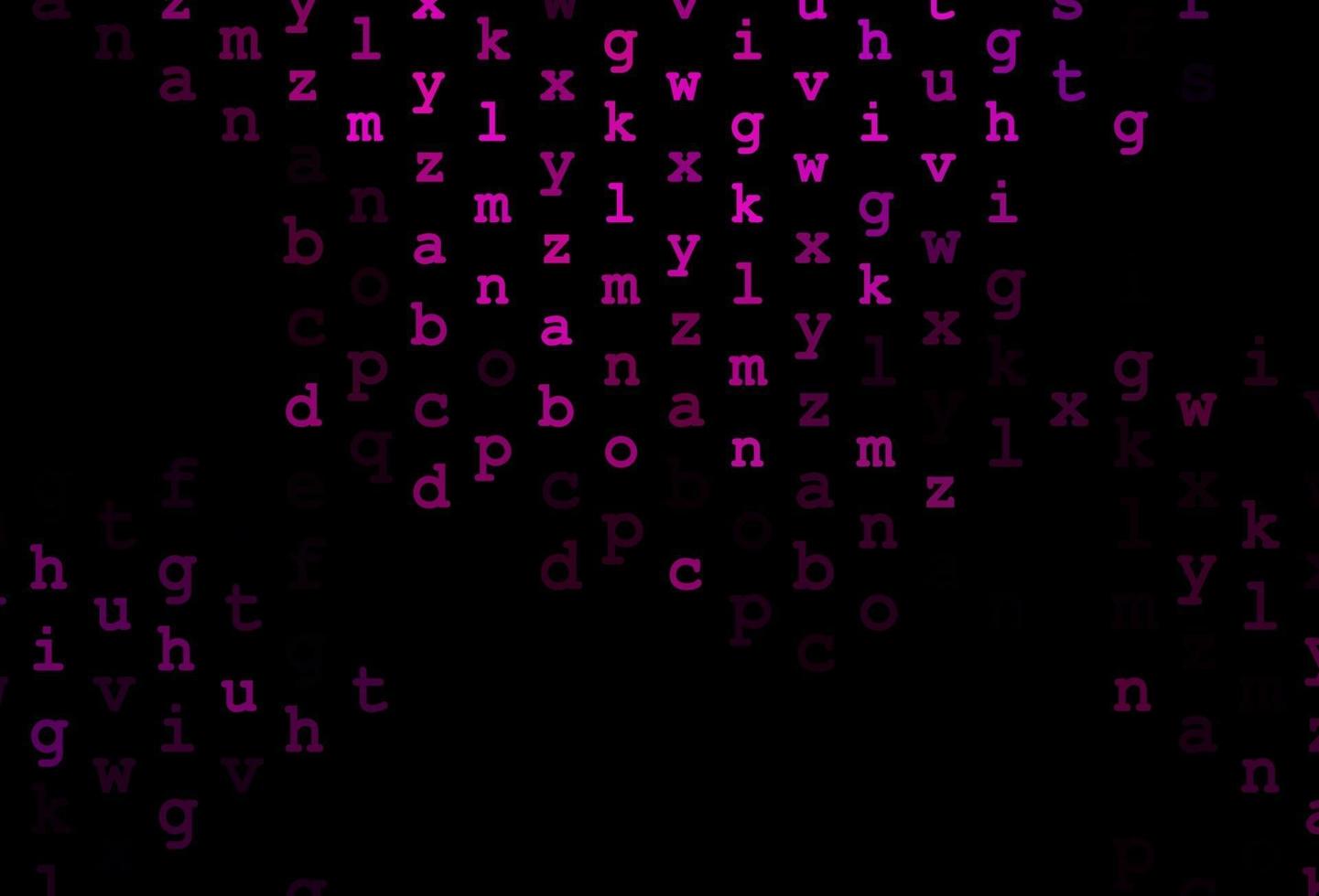 plantilla de vector de color púrpura oscuro con letras aisladas.