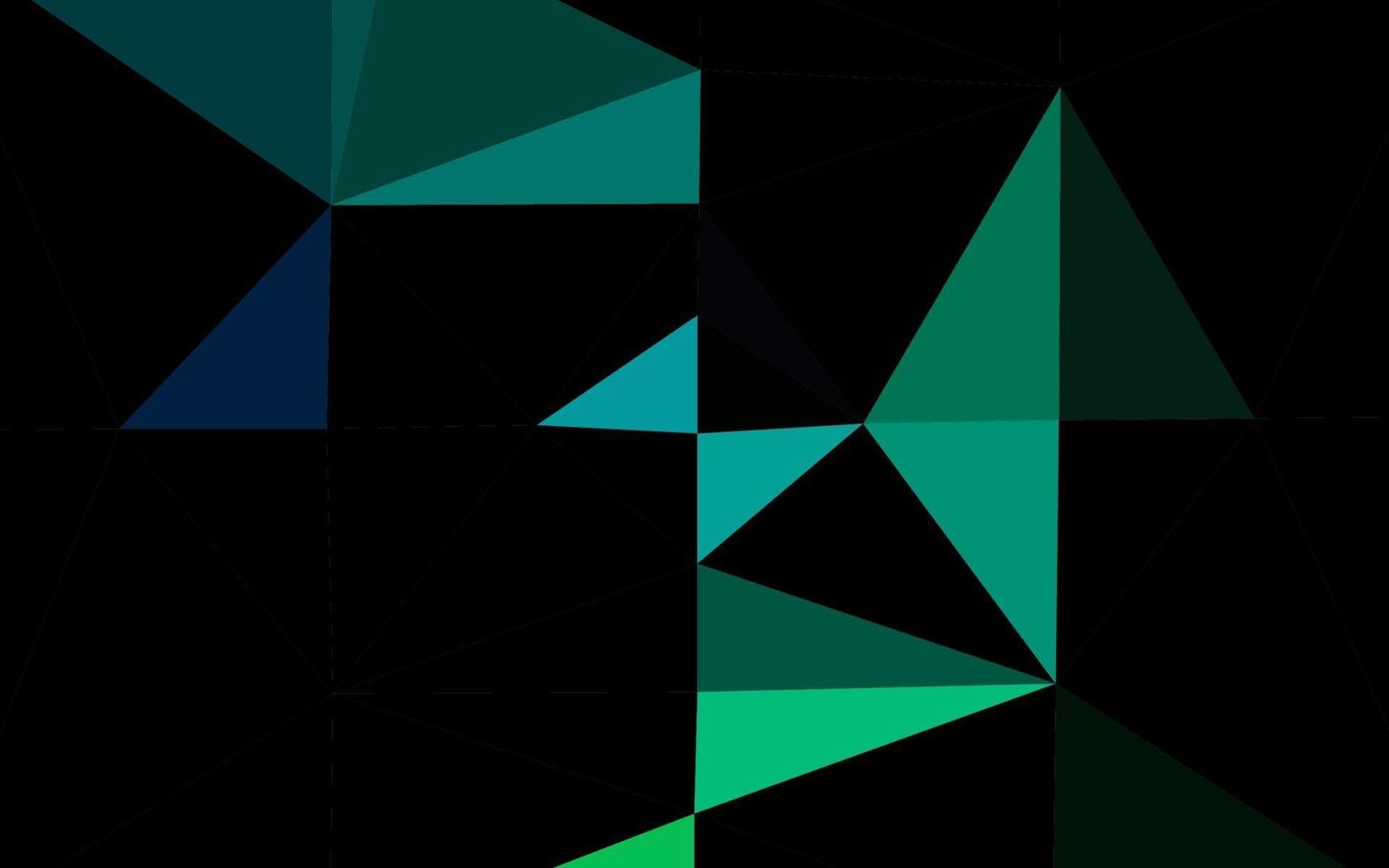 cubierta poligonal abstracta de vector azul oscuro, verde.