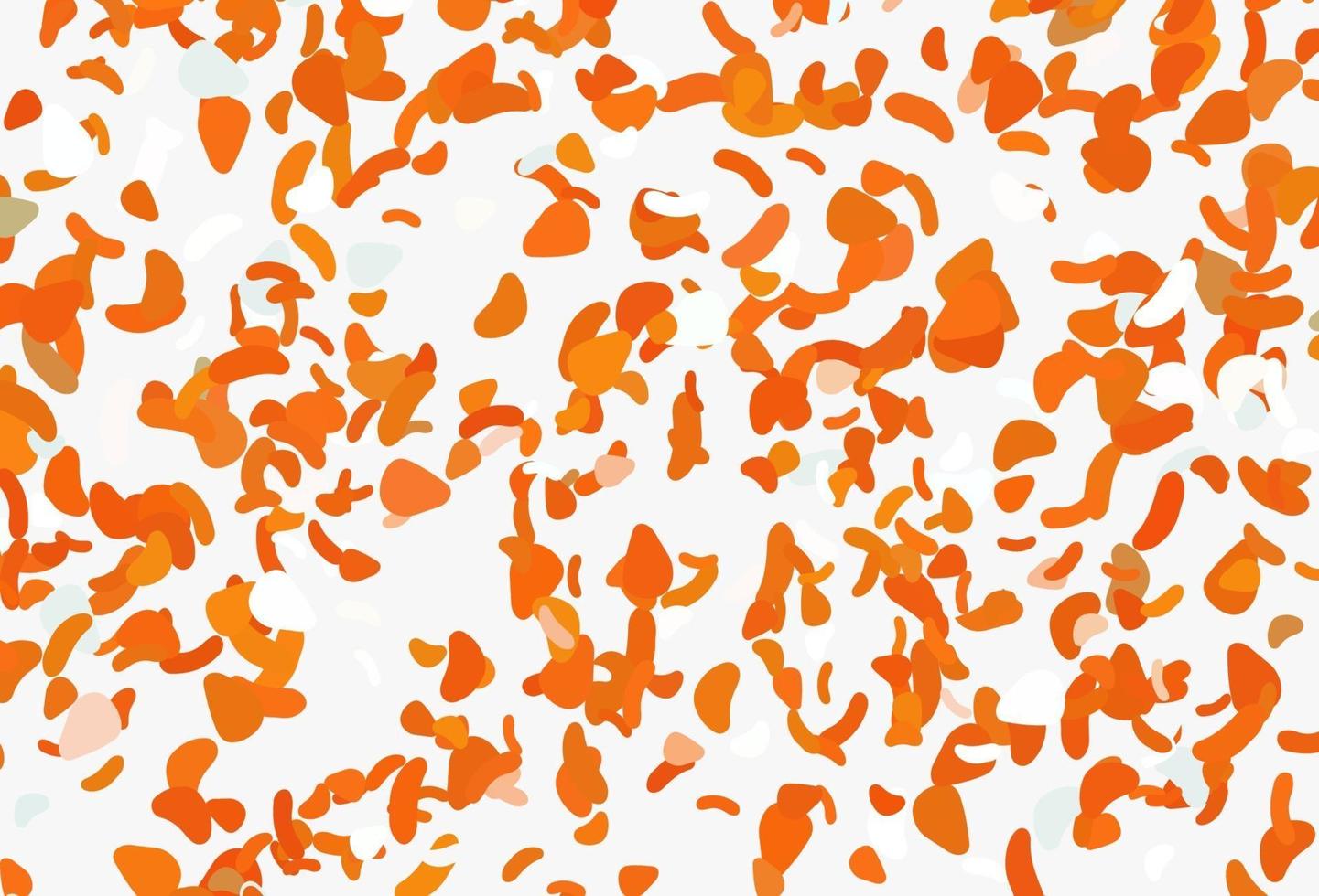 Telón de fondo de vector naranja claro con formas abstractas.