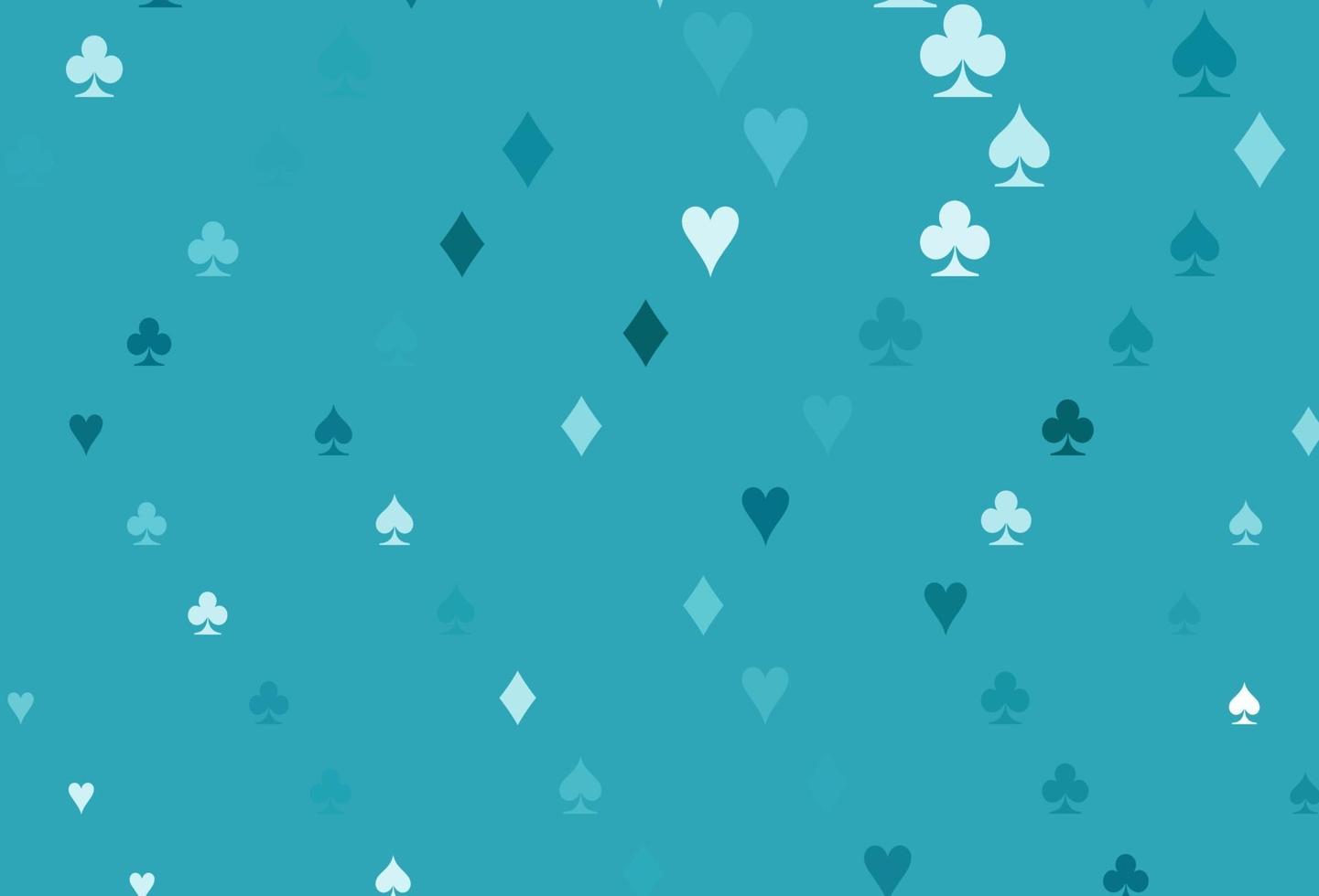 Light BLUE vector cover with symbols of gamble.