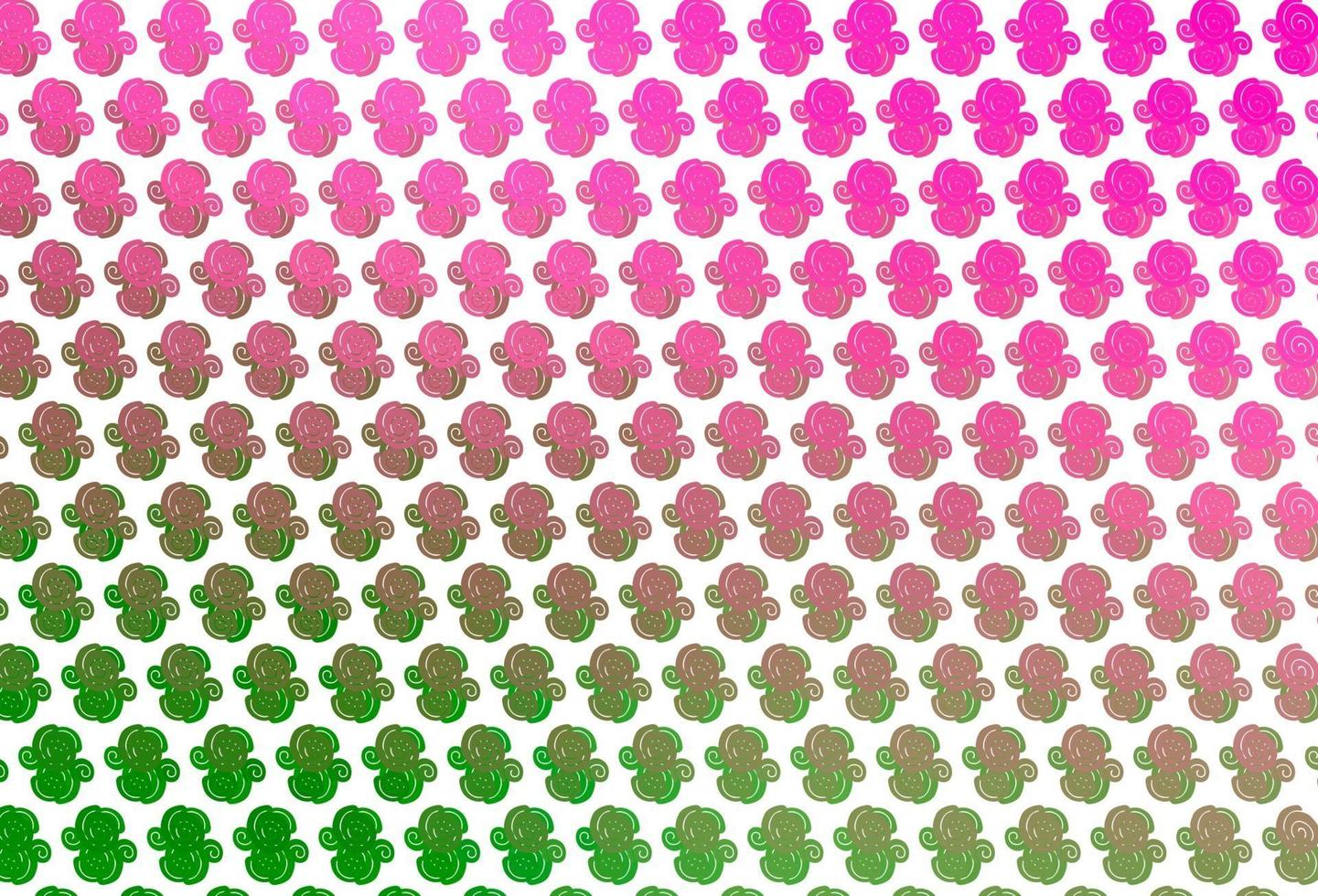 Light Pink, Green vector background with lava shapes.