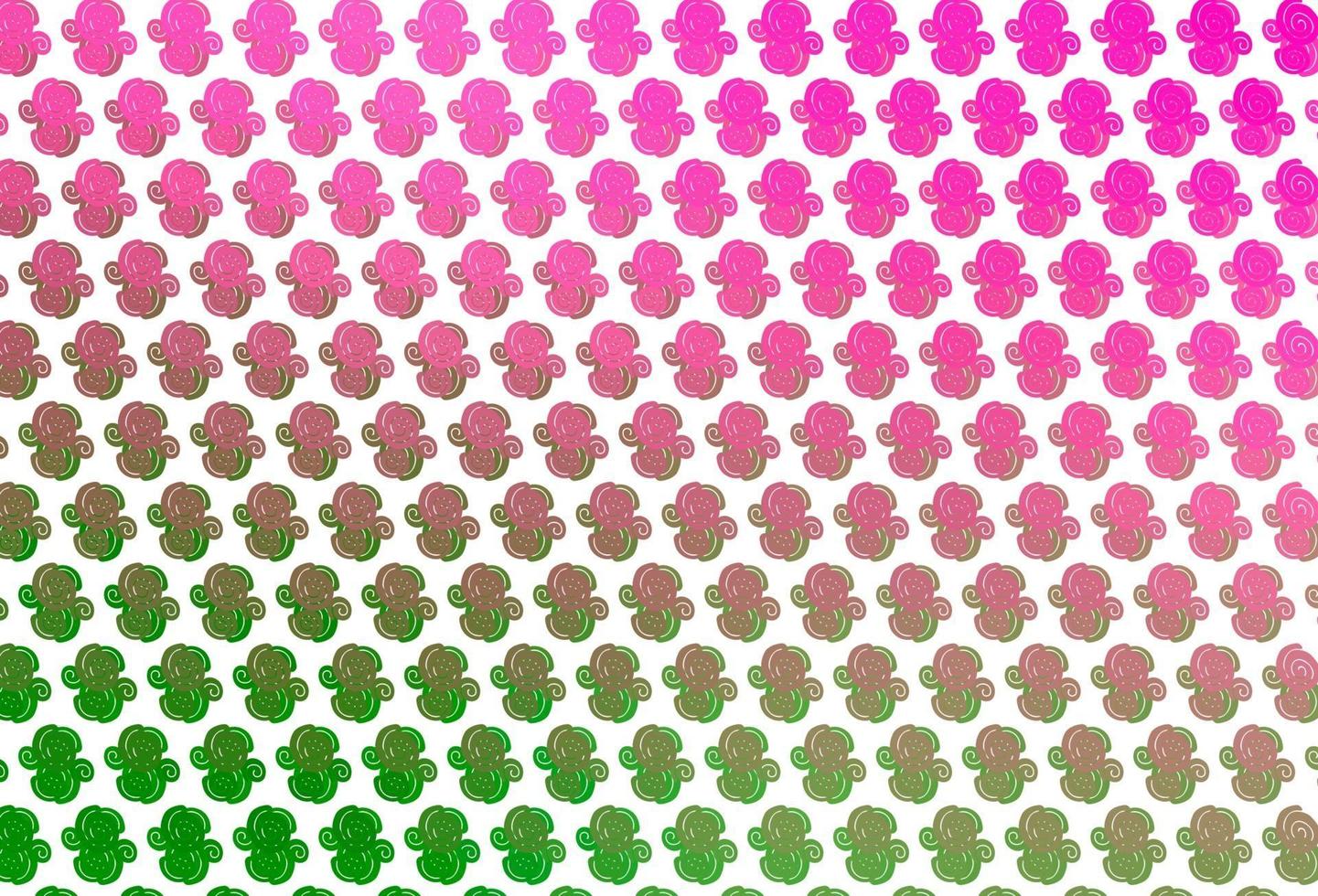 Fondo de vector rosa claro, verde con formas de lava.