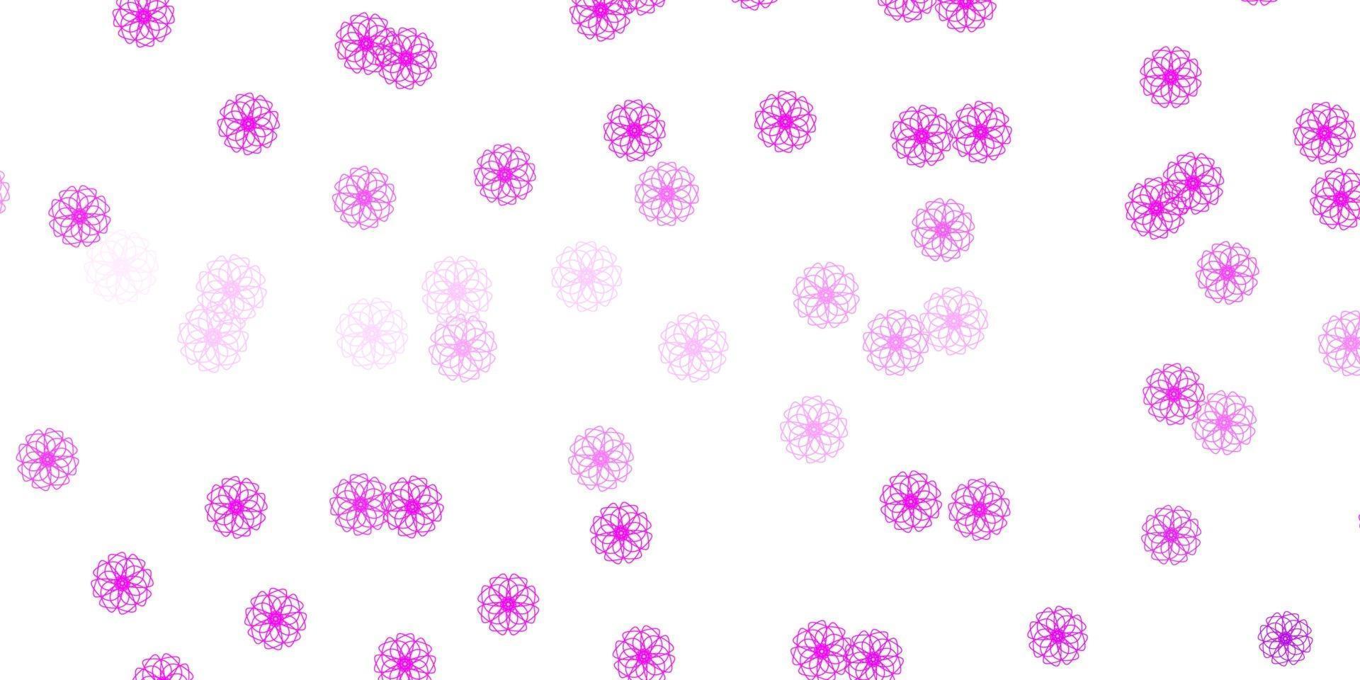 Light Purple, Pink vector natural artwork with flowers.