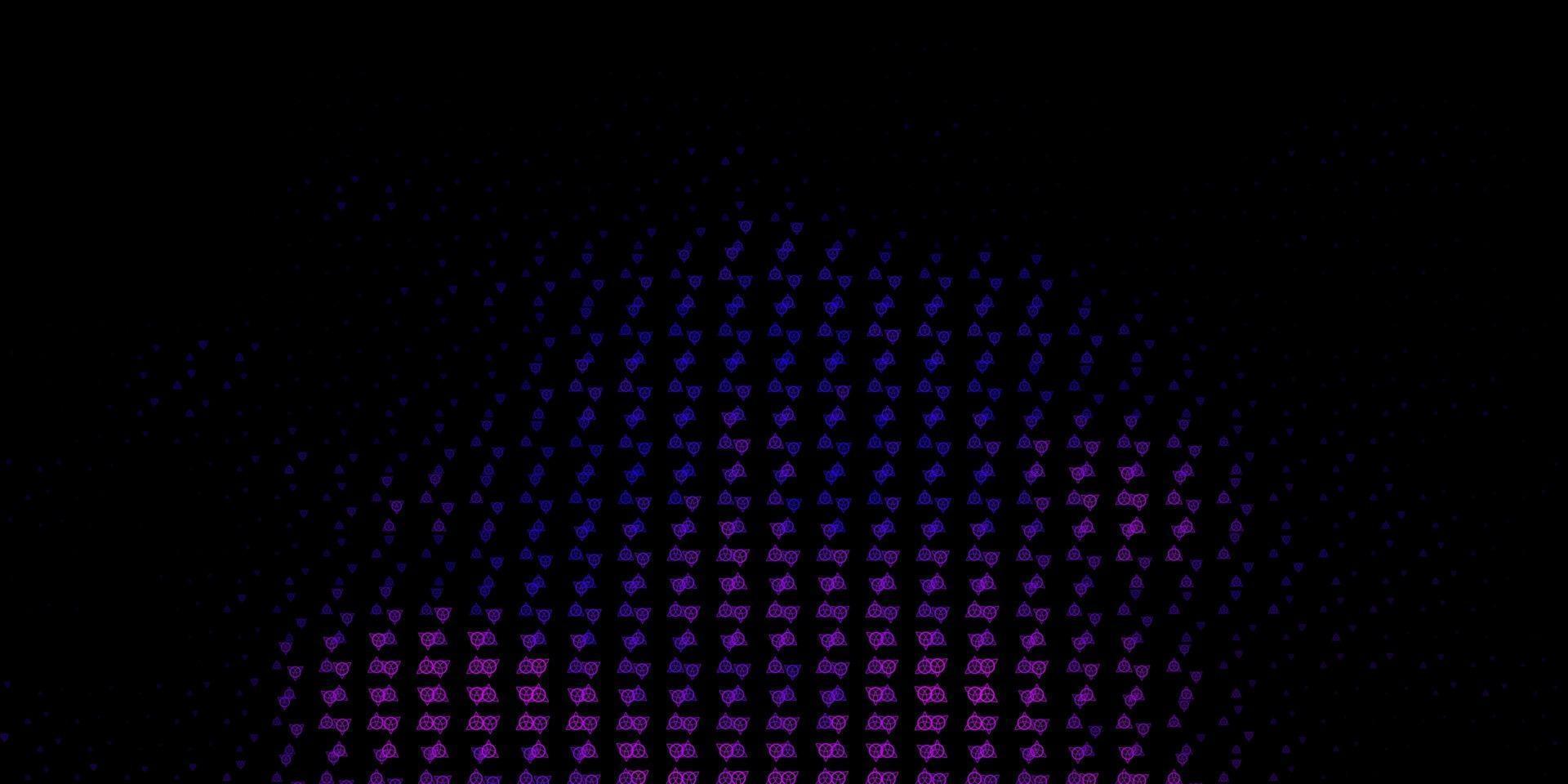 Dark Purple, Pink vector pattern with magic elements.