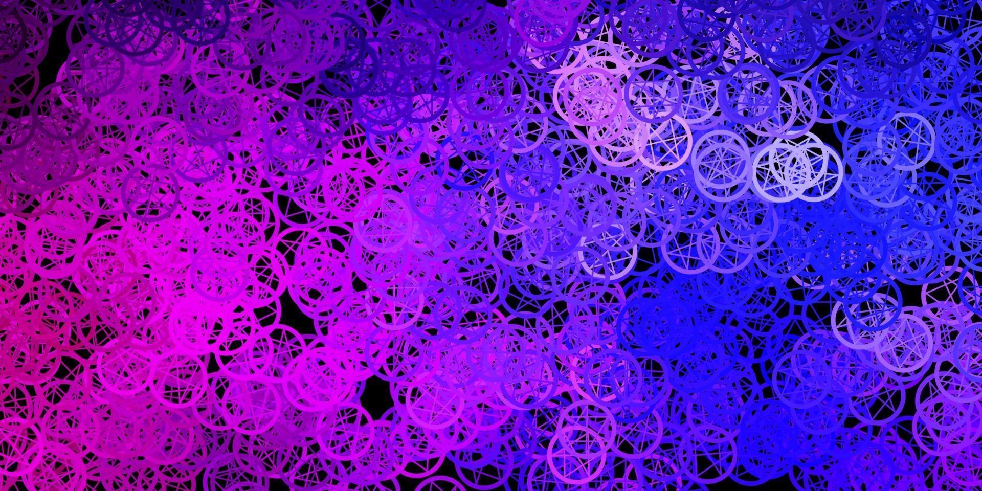 Dark Purple, Pink vector template with esoteric signs.