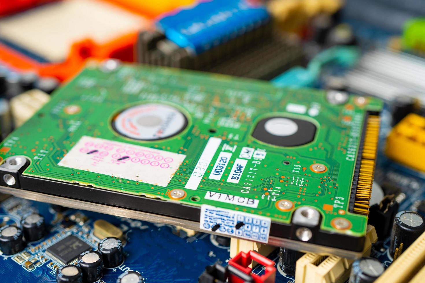 E-waste electronic, computer circuit cpu chip mainboard photo