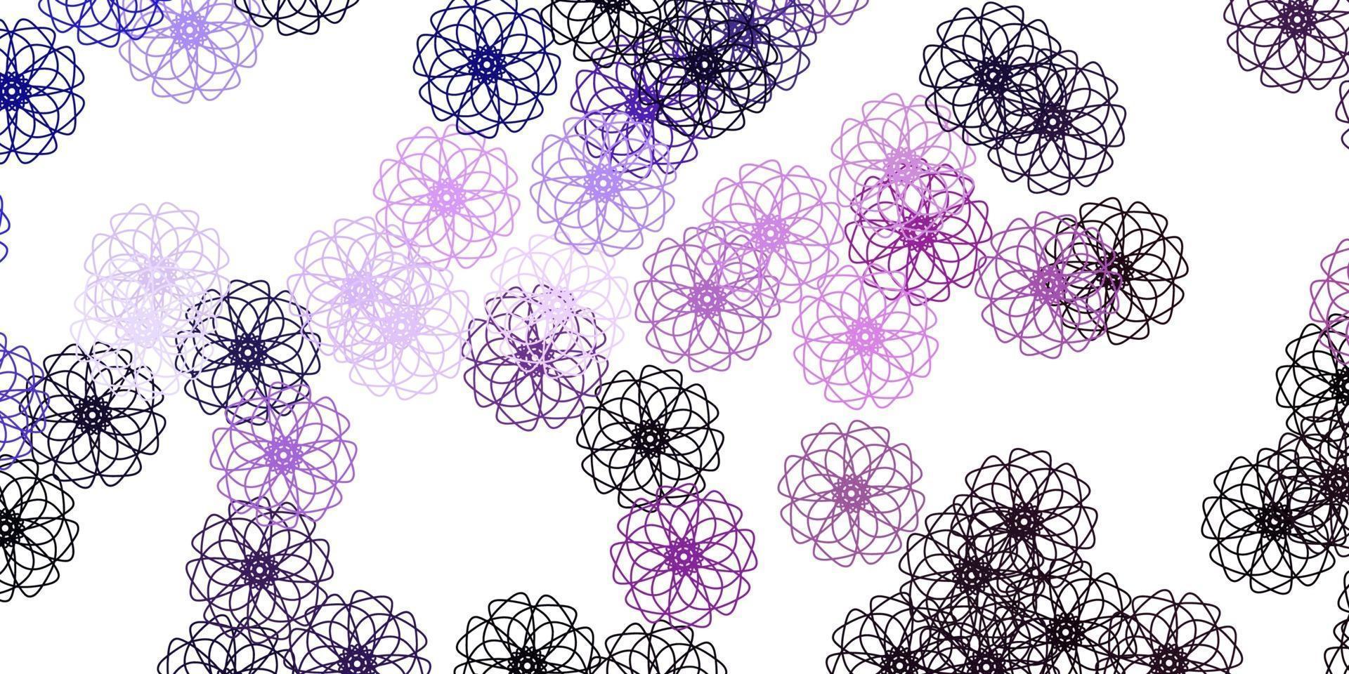 Light Purple vector natural layout with flowers.