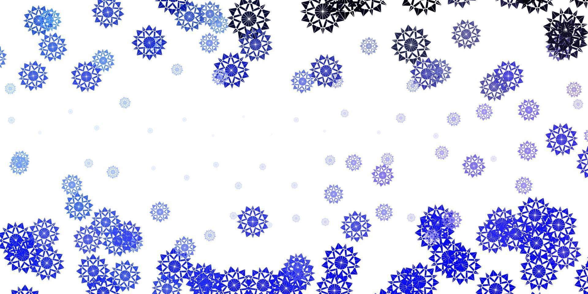 Light Purple vector texture with bright snowflakes.