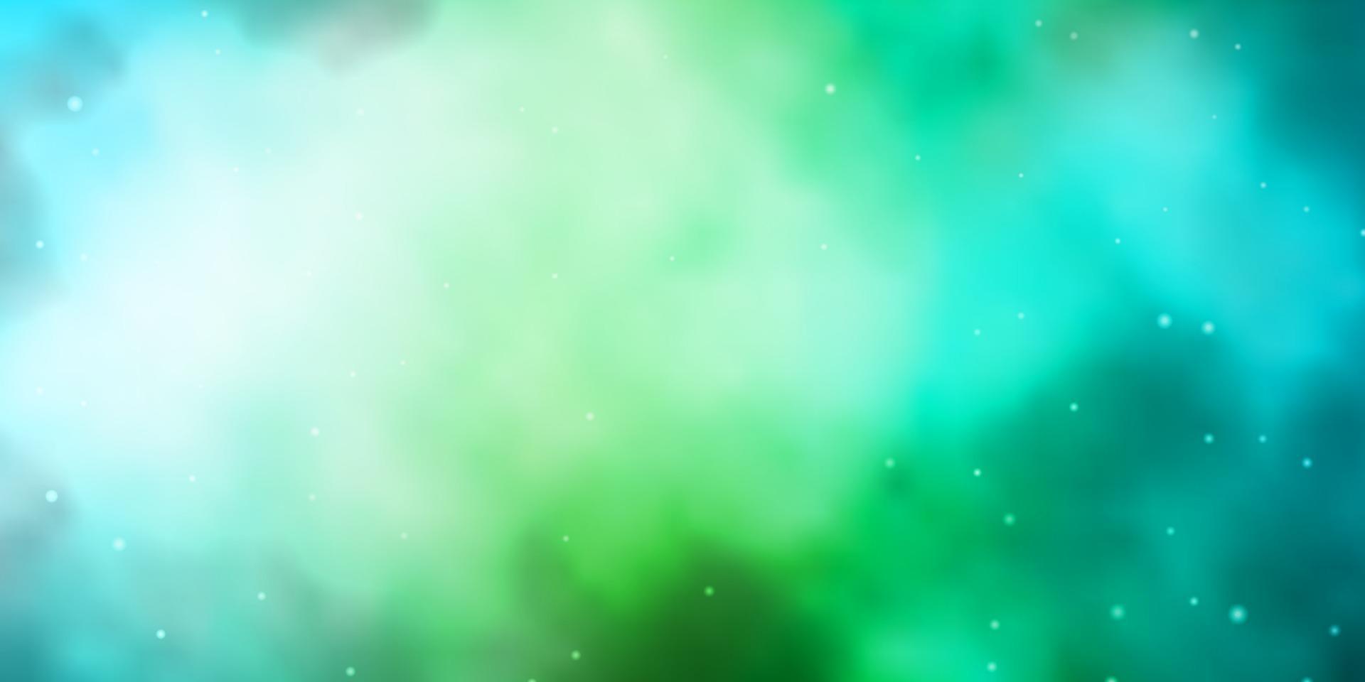 Light Blue, Green vector texture with beautiful stars.