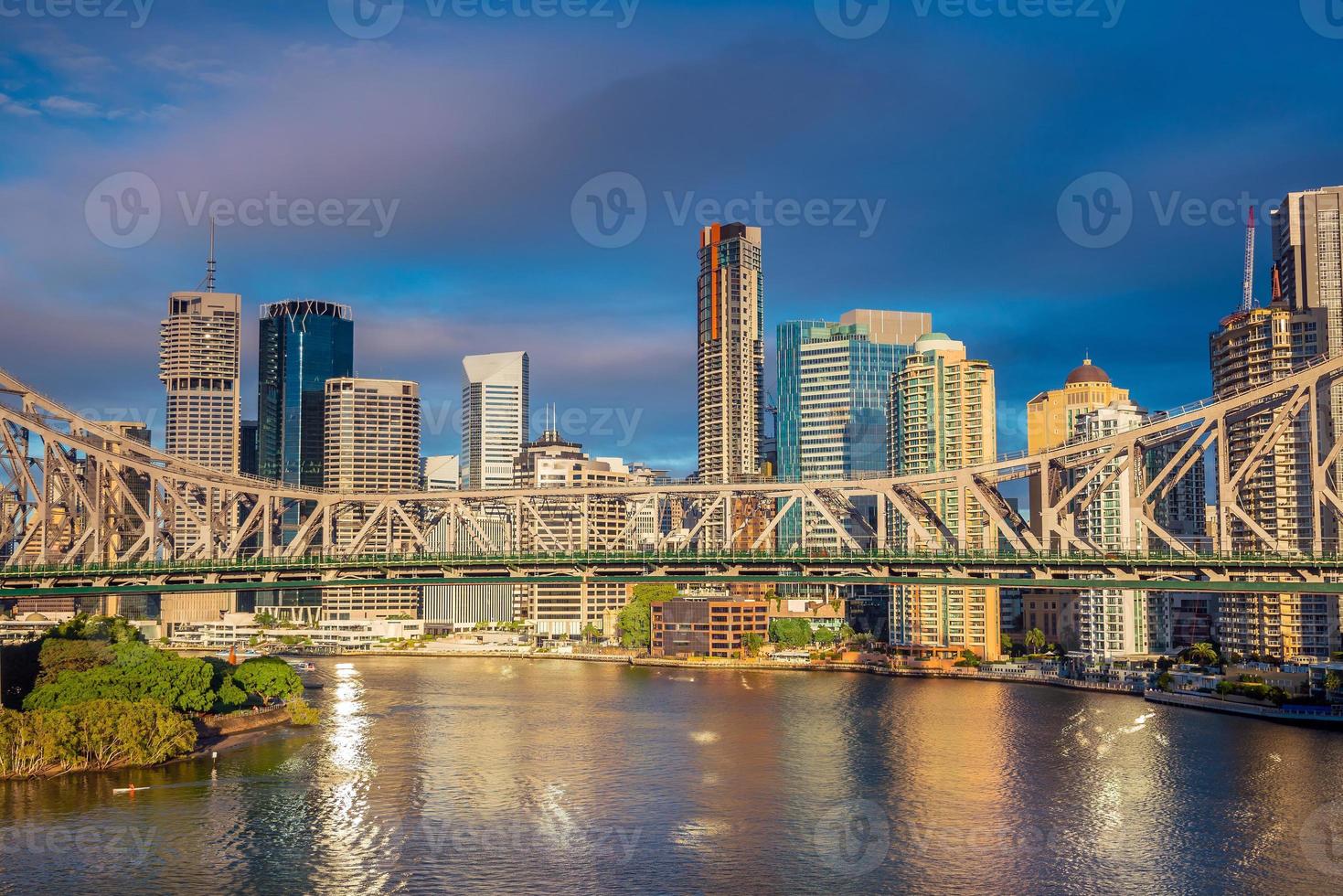 Brisbane city skyline and Brisbane river photo