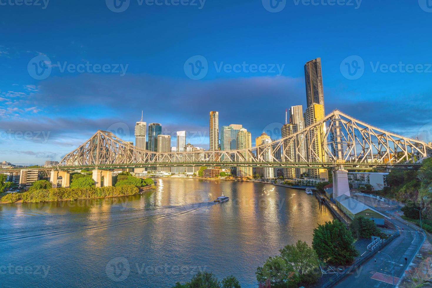 Brisbane city skyline and Brisbane river photo