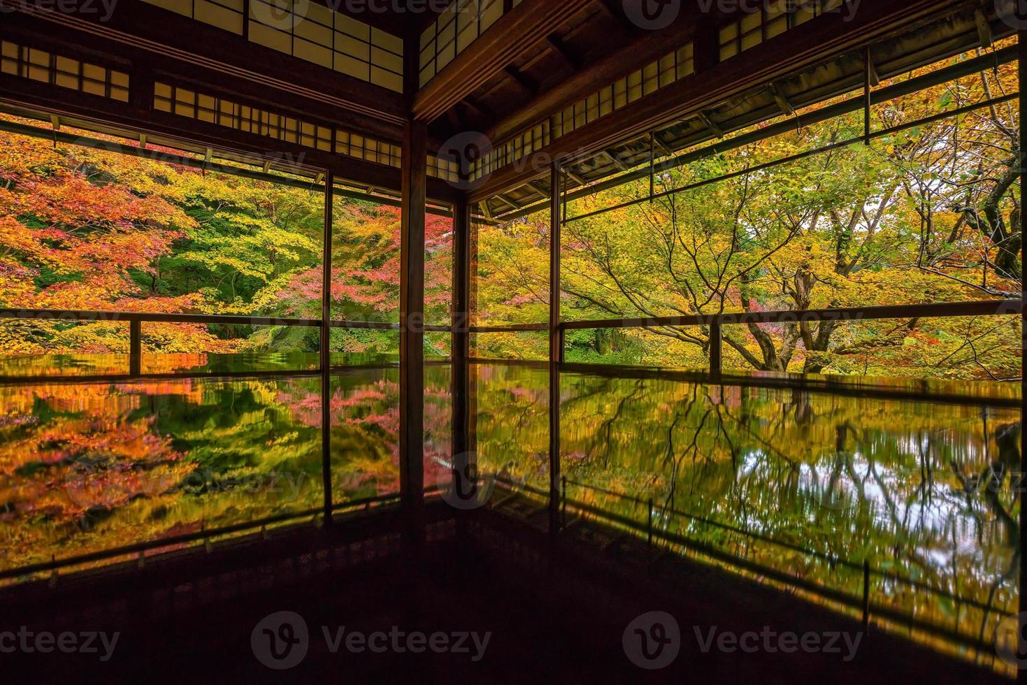 View of the autumn colors from the old temples in Kyoto photo