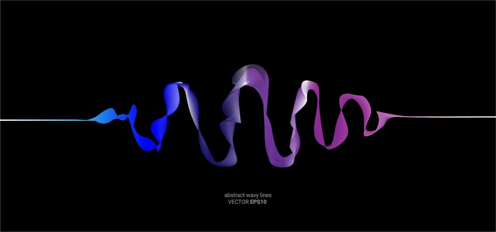 Abstract Wavy Lines Background Illustration Vector Image