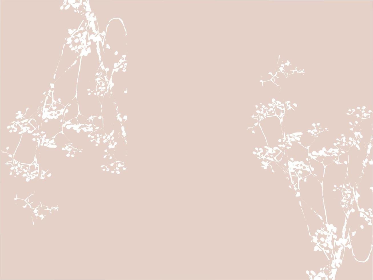 Floral rustic background with hand drawn doodle flowers vector
