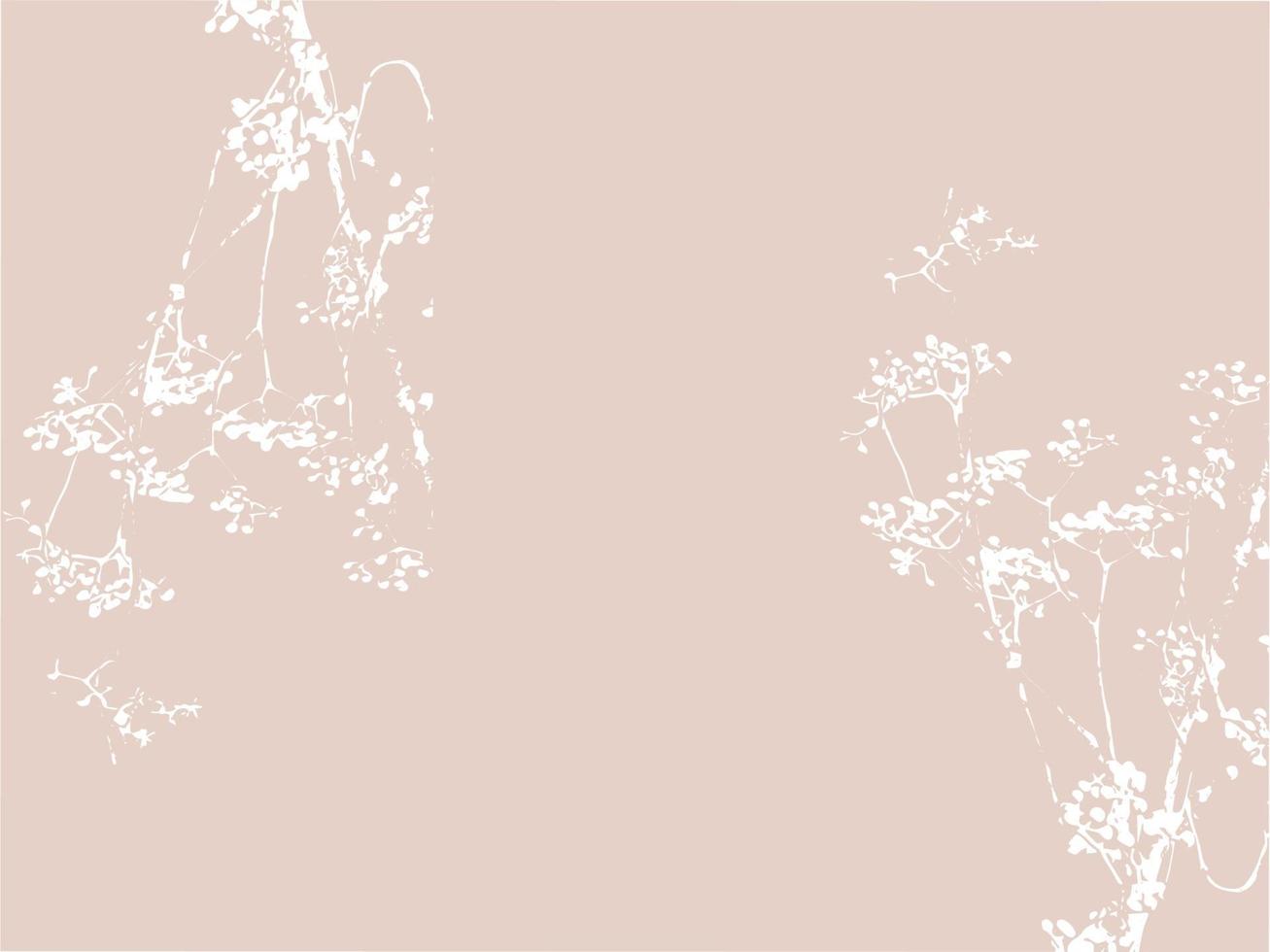 Floral rustic background with hand drawn doodle flowers vector