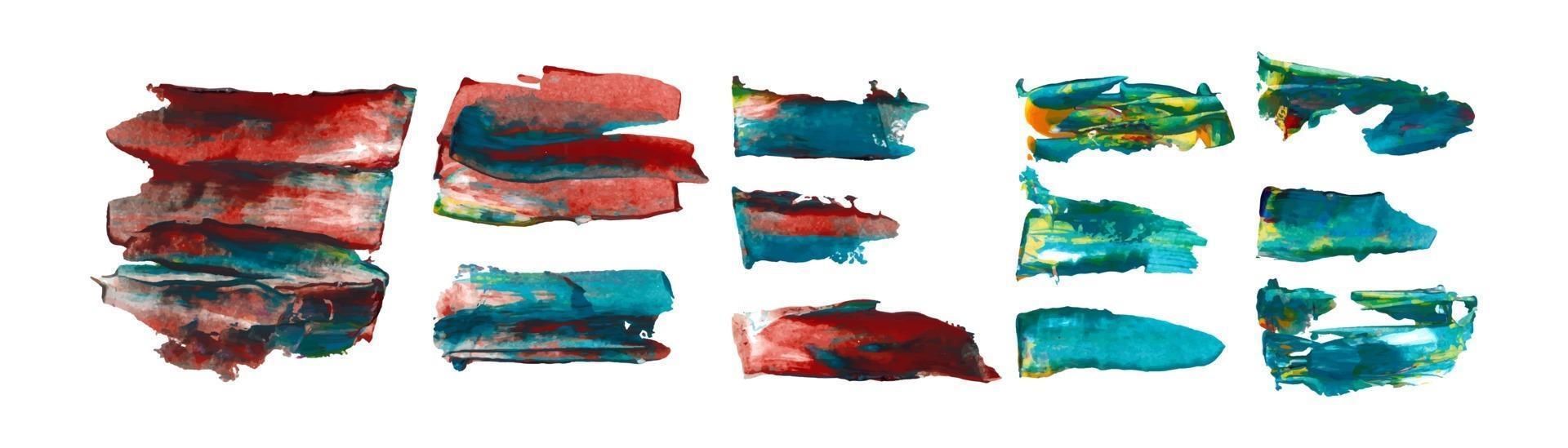 abstract acrylic and gouache brush stroke with original paint textured vector