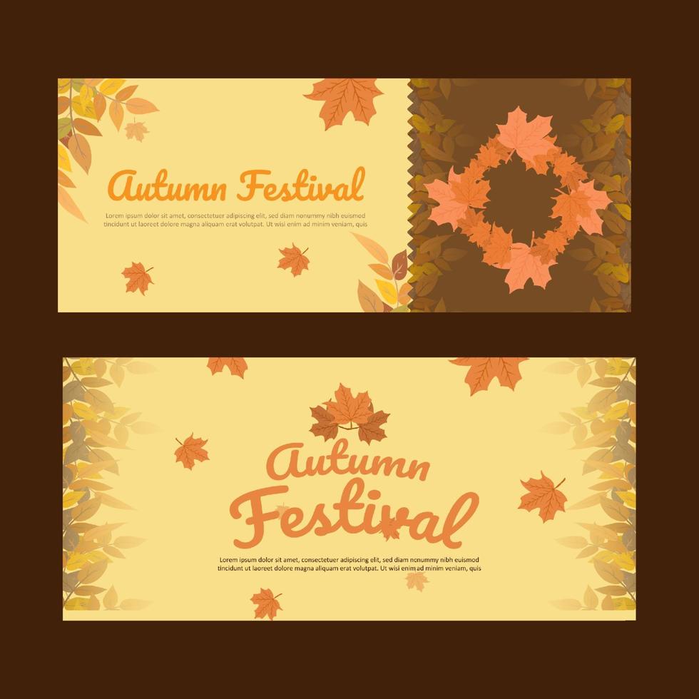 Autumn sale Banner vector for social media,web ads background